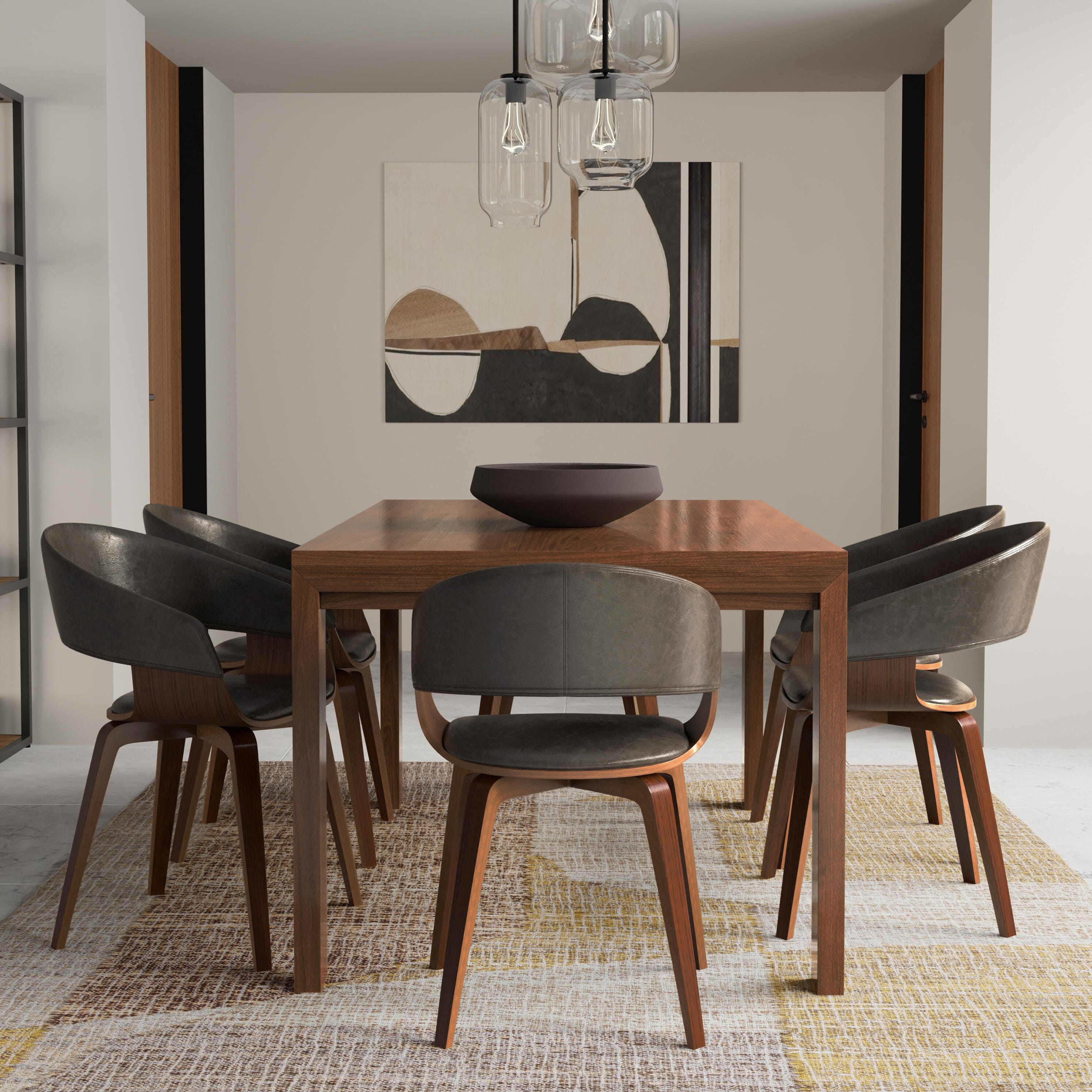 Simpli Home Lowell Dining Chair, Distressed Brown, rollover