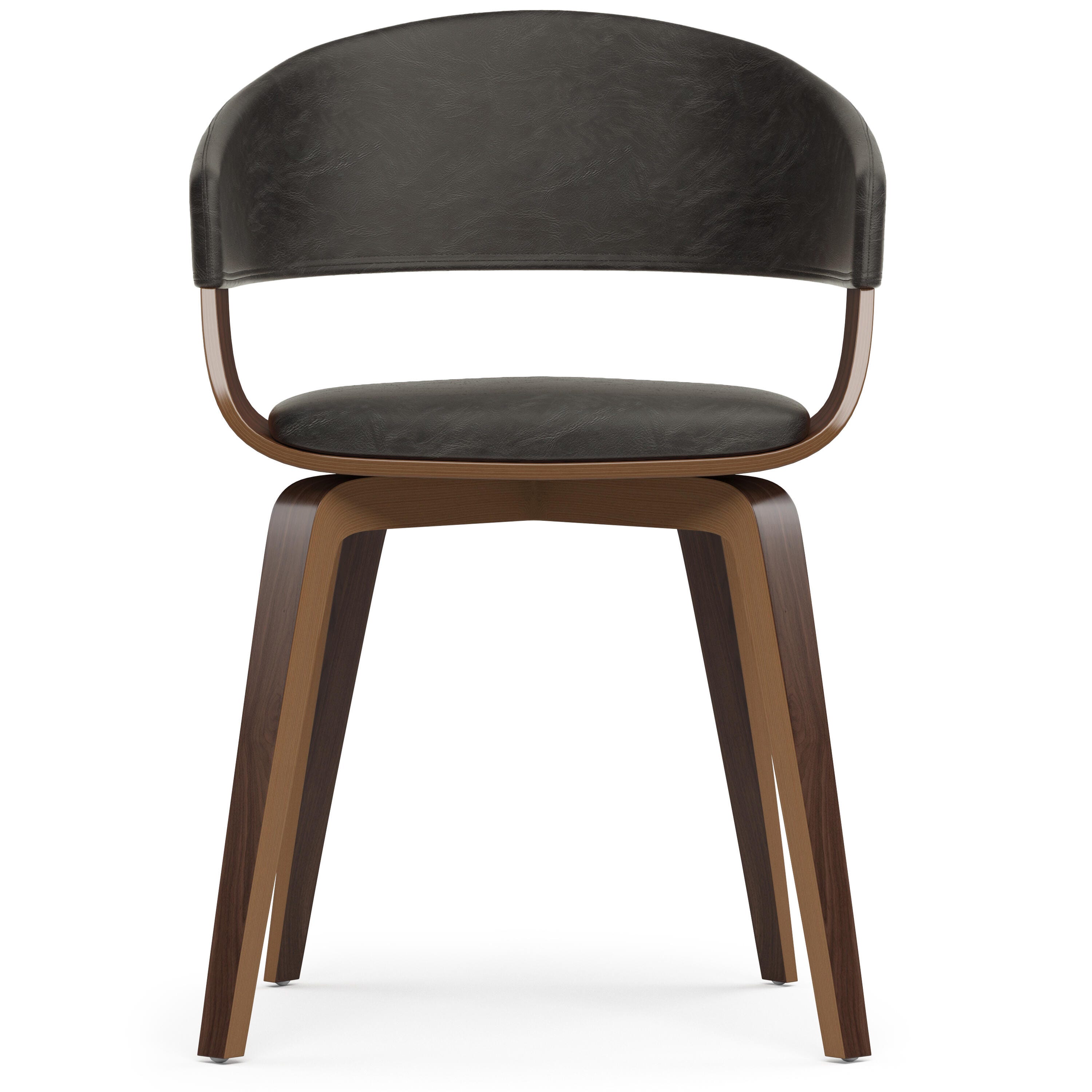 Simpli Home Lowell Dining Chair, Distressed Brown, large