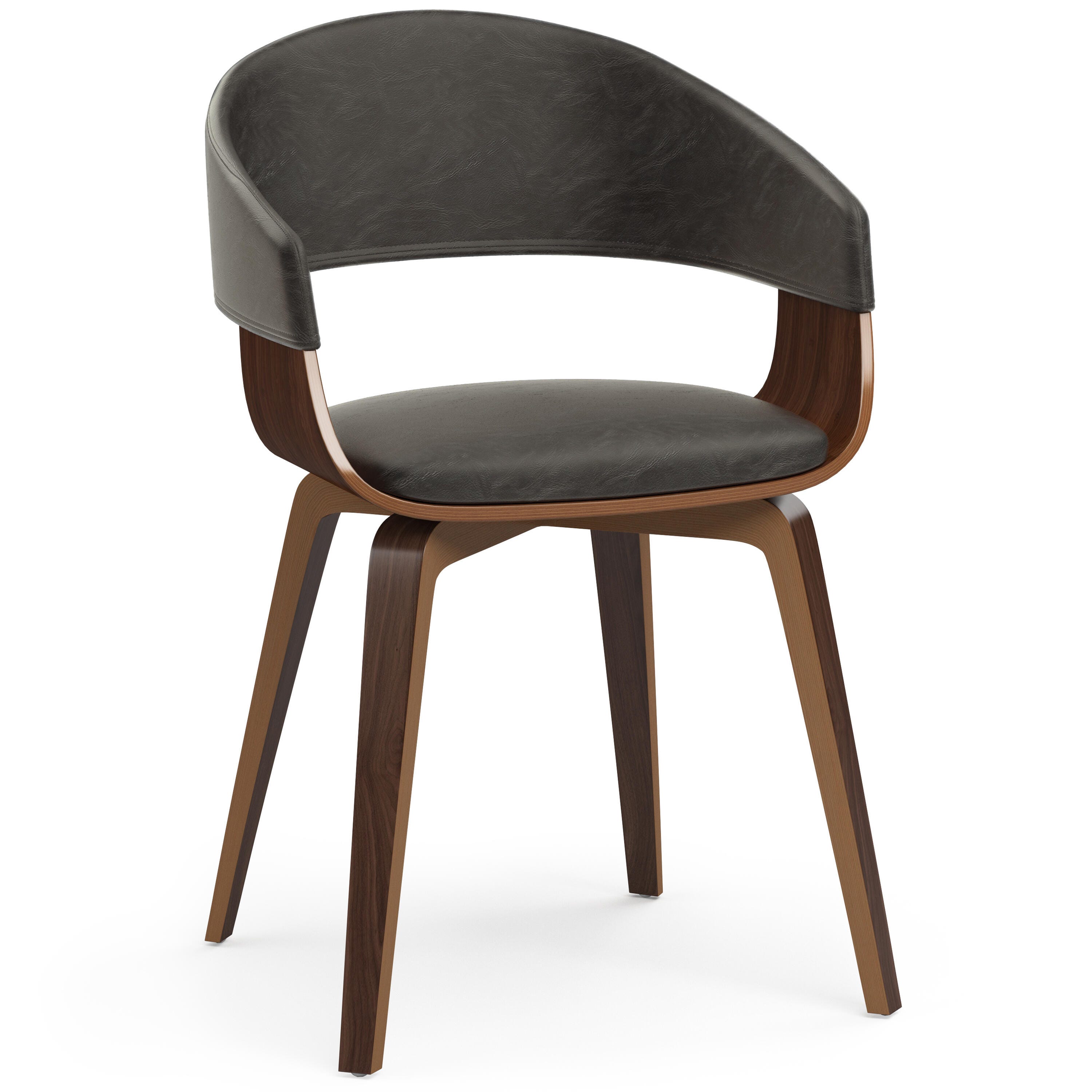 Simpli Home Lowell Dining Chair, Distressed Brown, large
