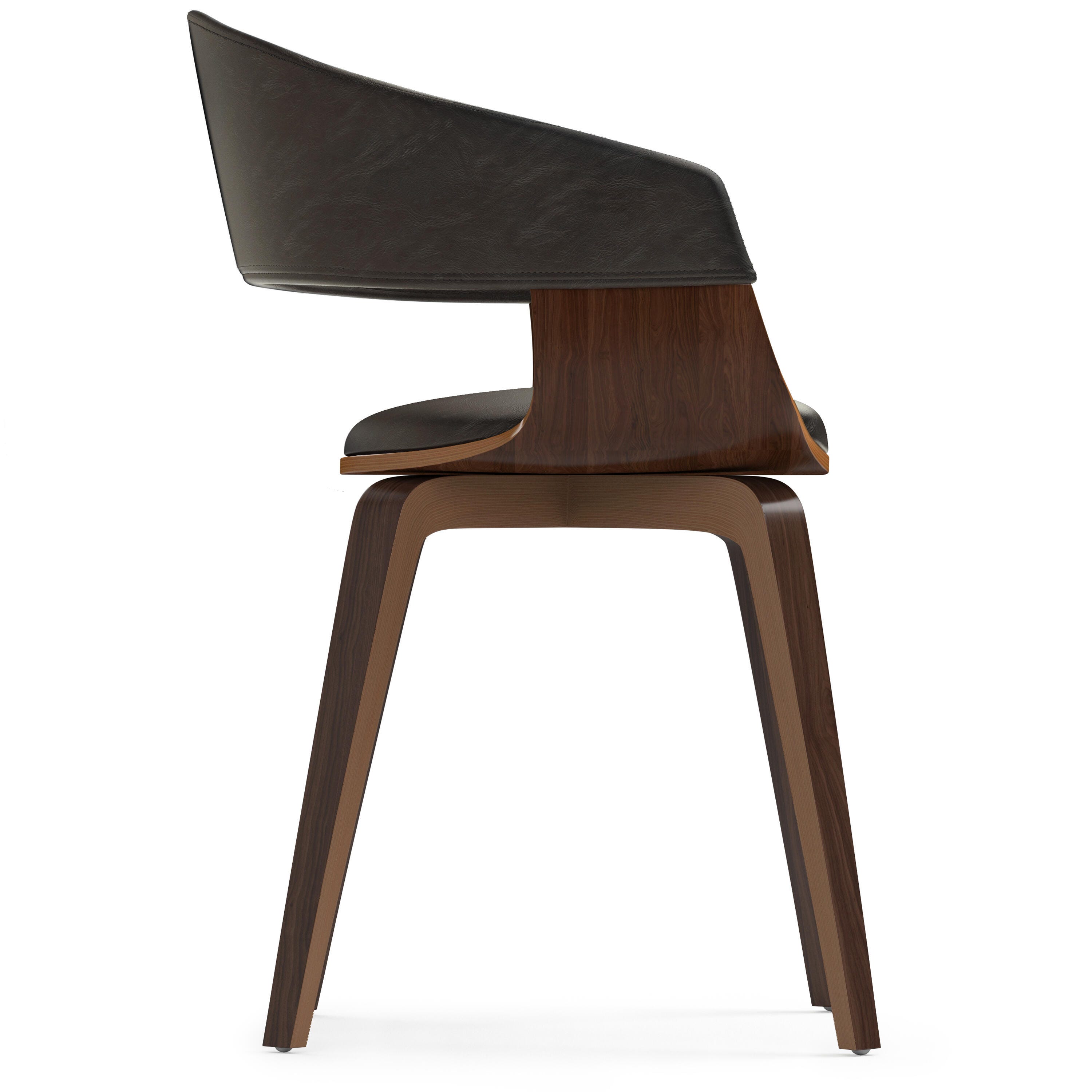 Simpli Home Lowell Dining Chair, Distressed Brown, large