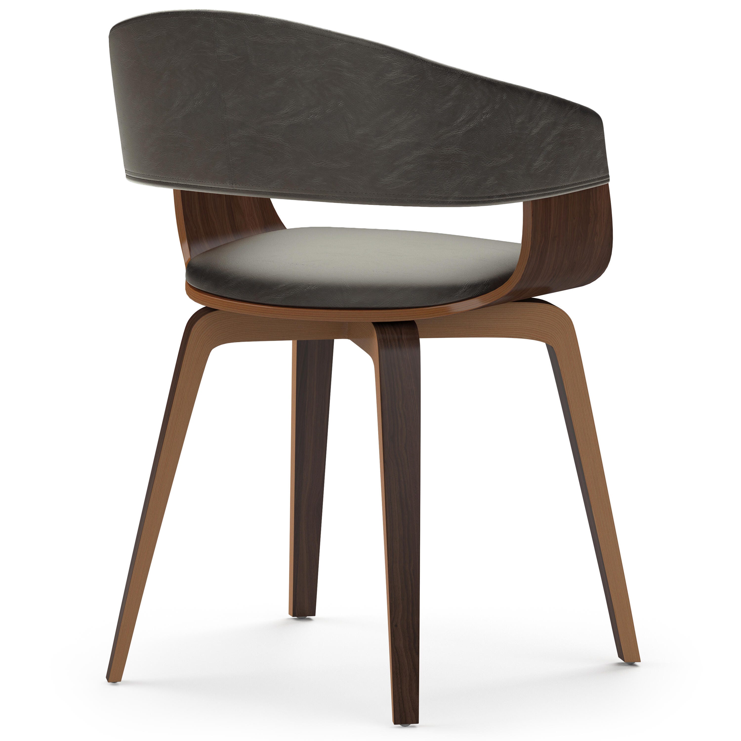 Simpli Home Lowell Dining Chair, Distressed Brown, large