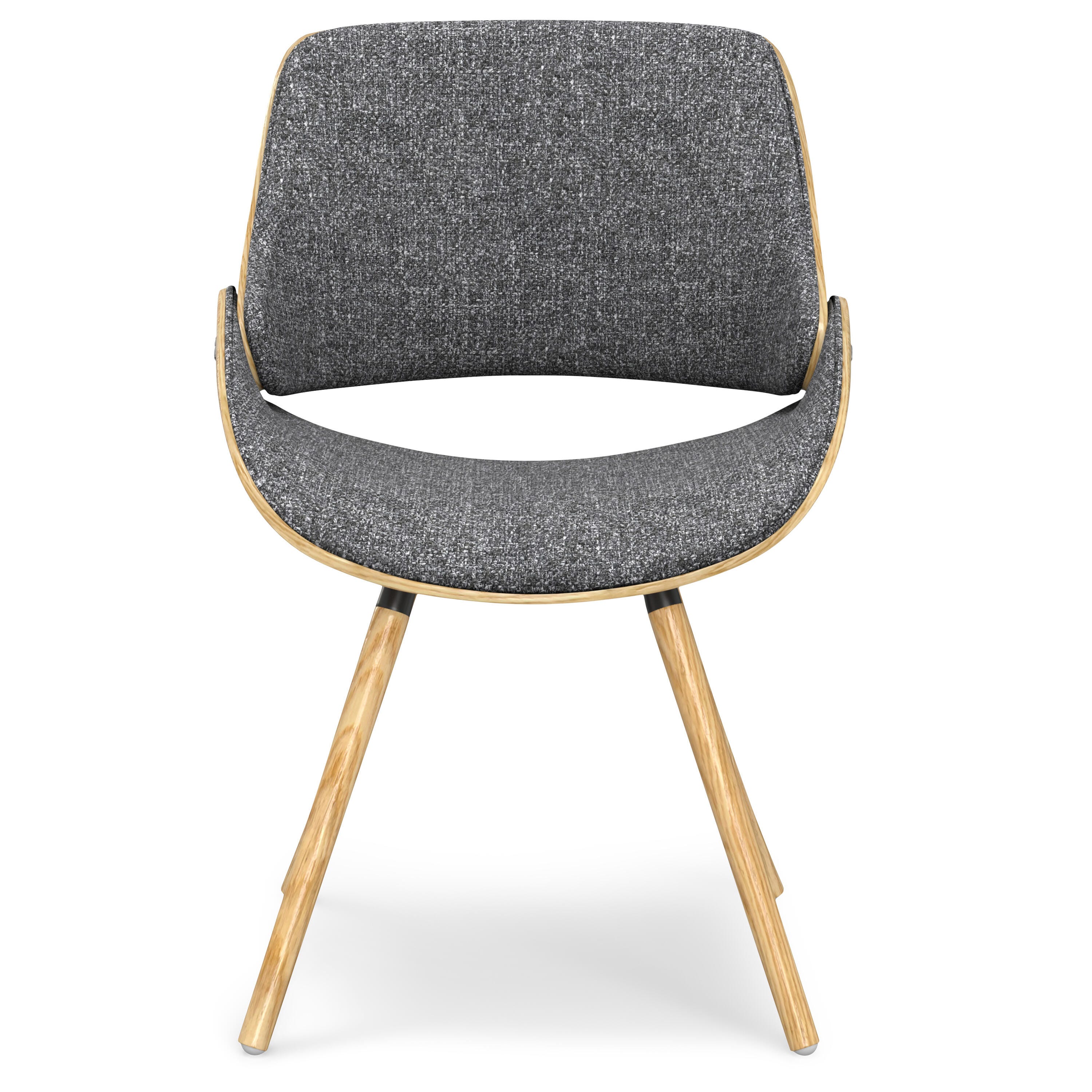 Simpli Home Malden Dining Chair with Hard Back, Gray, large