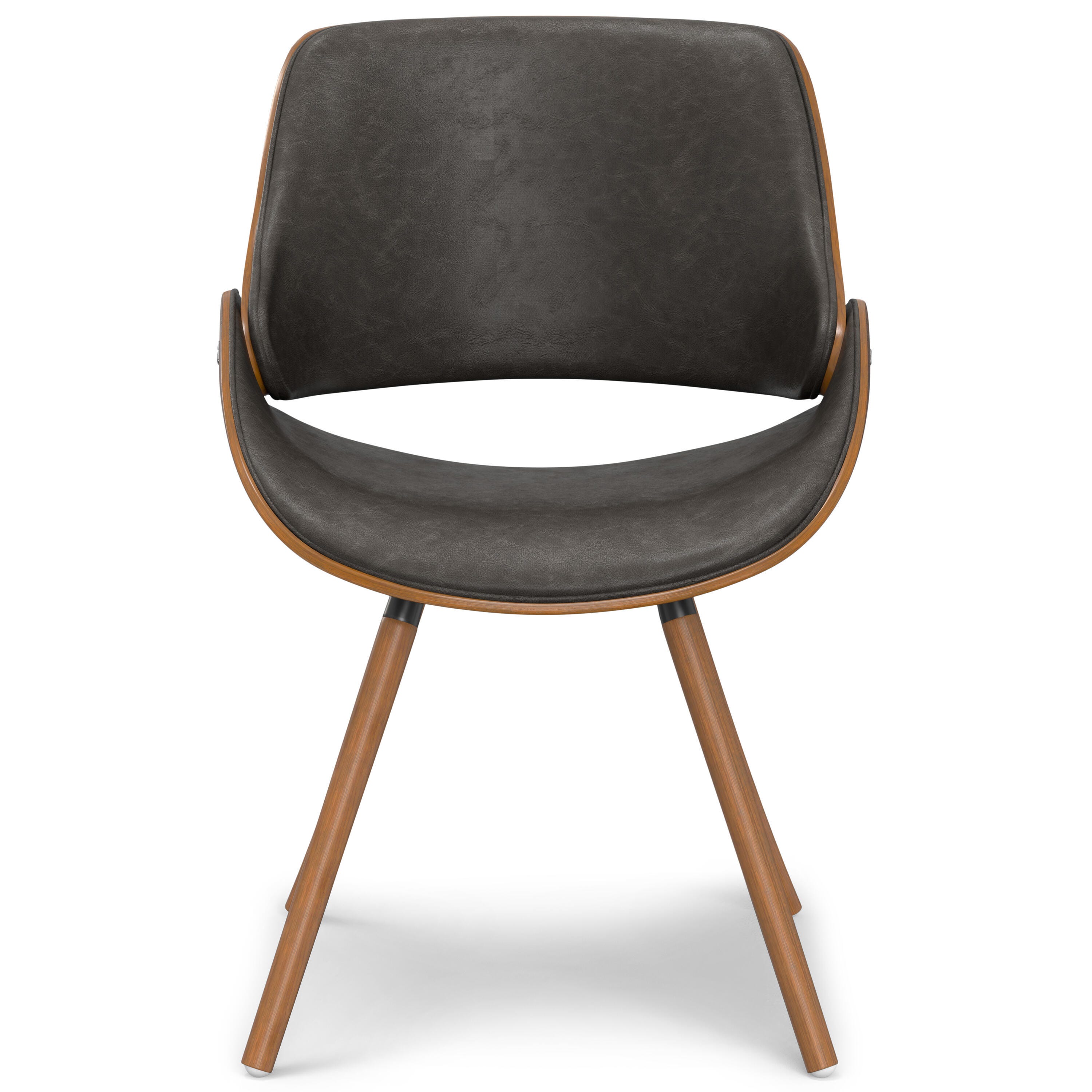 Simpli Home Malden Dining Chair with Hard Back, Distressed Brown, large