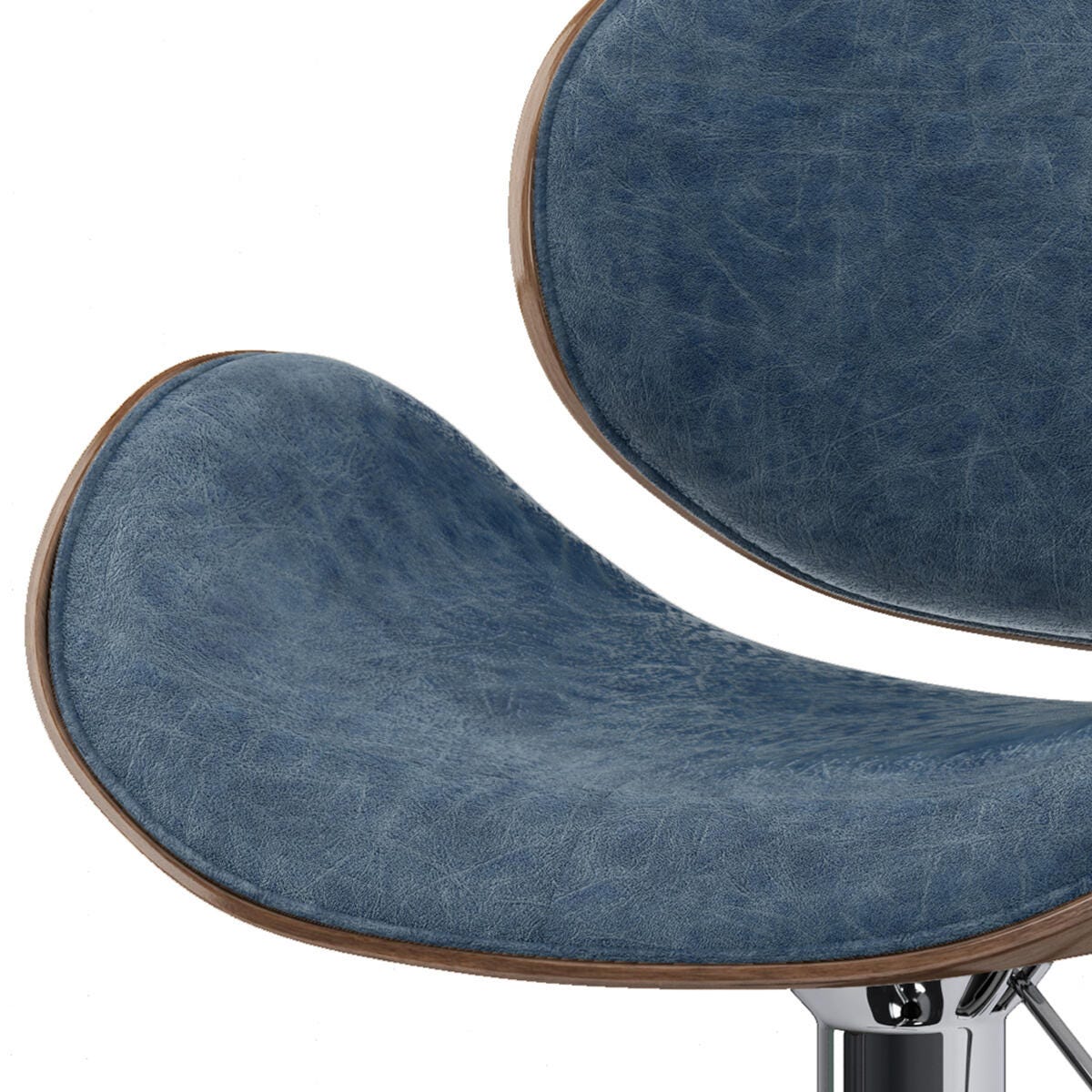 Simpli Home Marana Adjustable Swivel Bar Stool, Distressed Blue, large