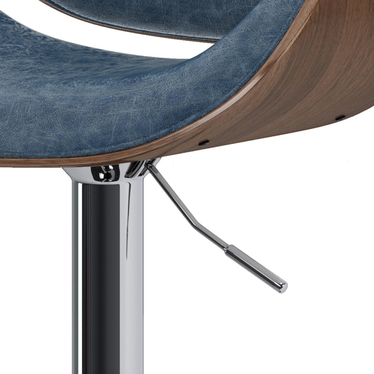 Simpli Home Marana Adjustable Swivel Bar Stool, Distressed Blue, large