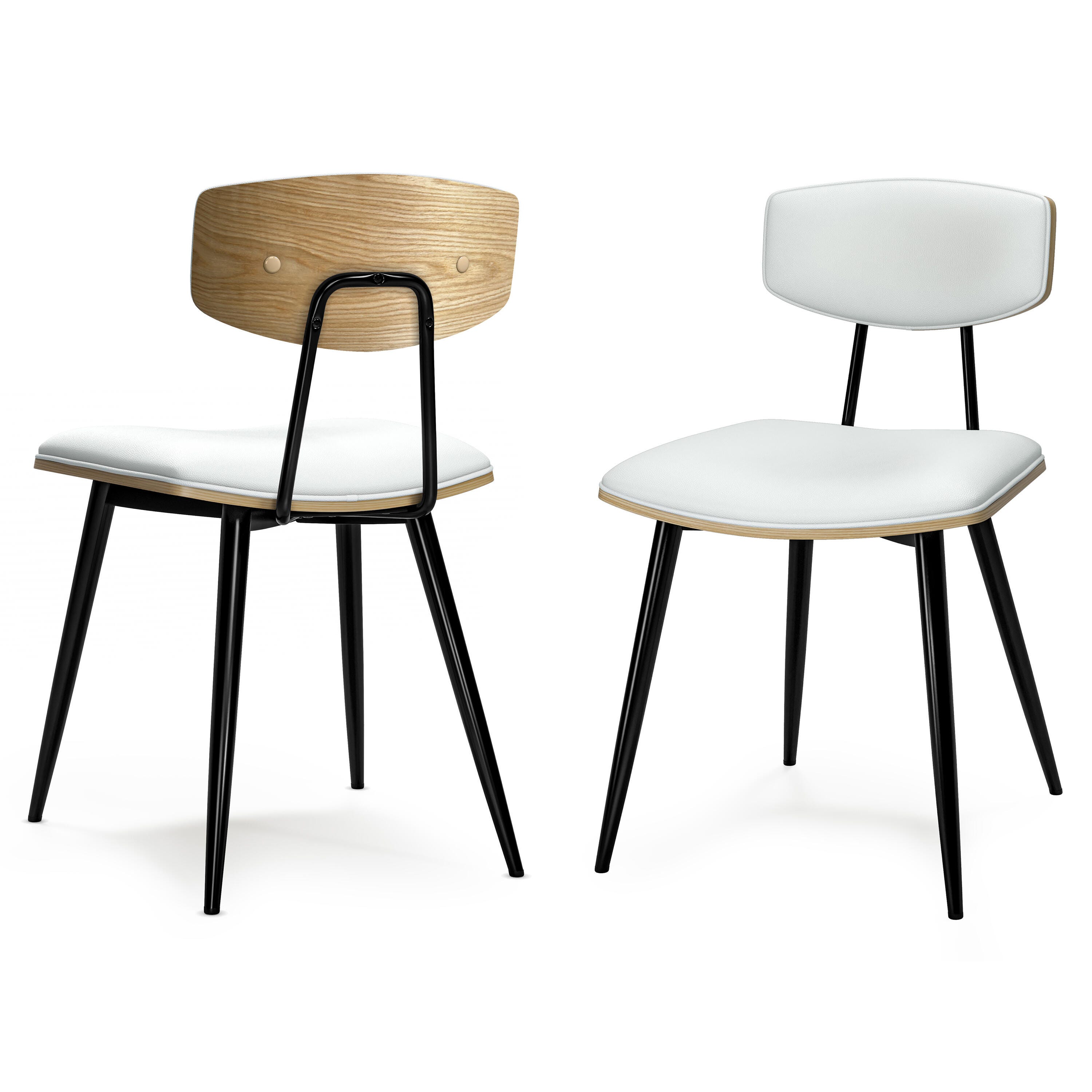 Simpli Home Mavis Dining Chair ( Set of 2 ), White, large