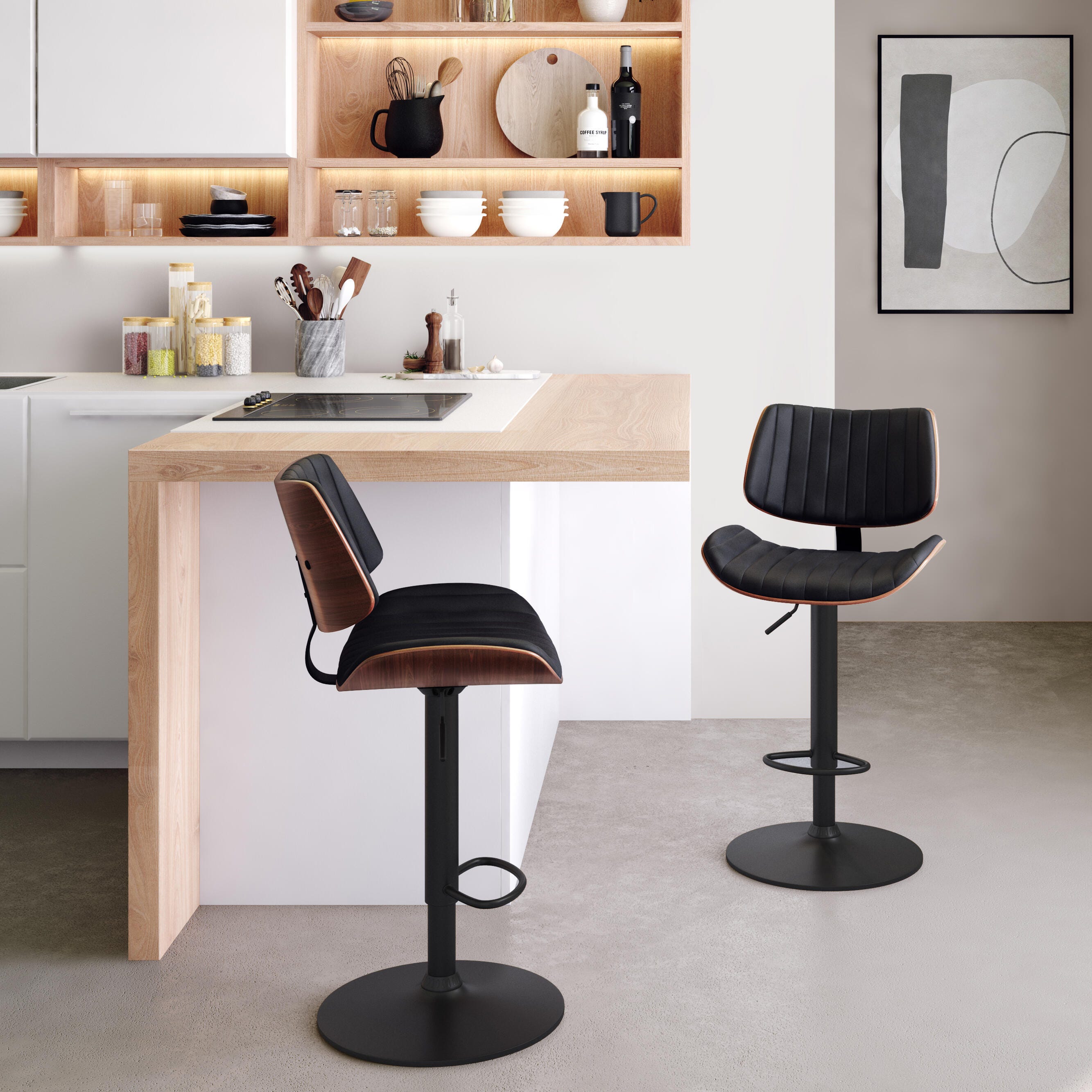 Simpli Home Novak Adjustable Bar Stool, , rollover