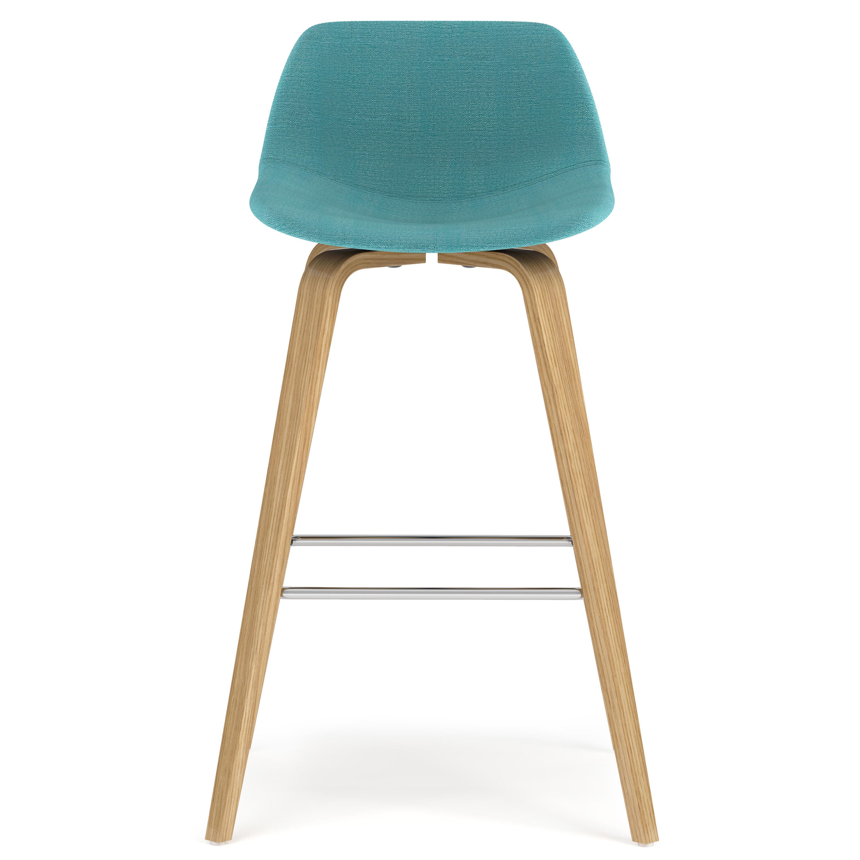 Simpli Home Randolph Counter Height Bar Stool (Set of 2), Aqua Blue, large