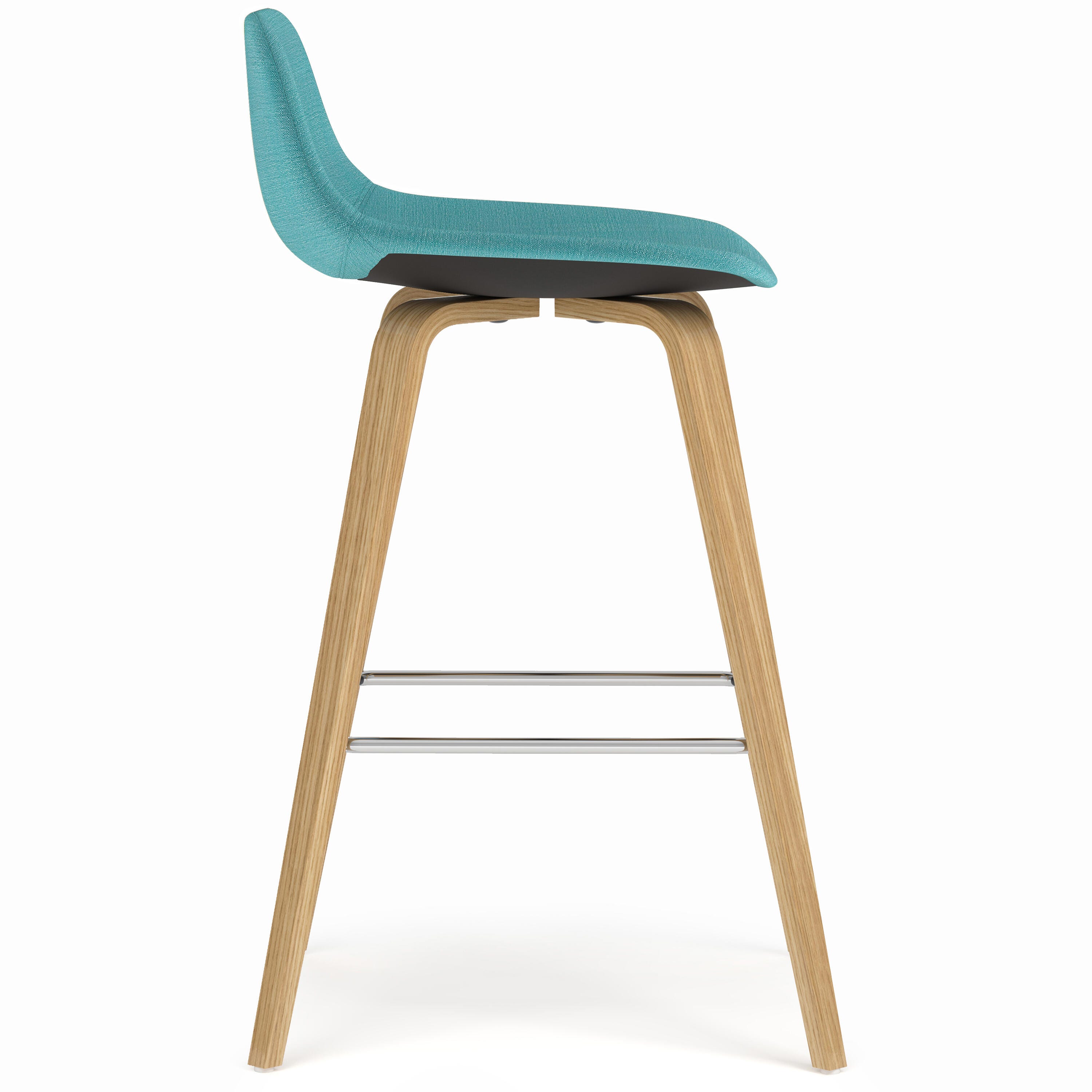 Simpli Home Randolph Counter Height Bar Stool (Set of 2), Aqua Blue, large