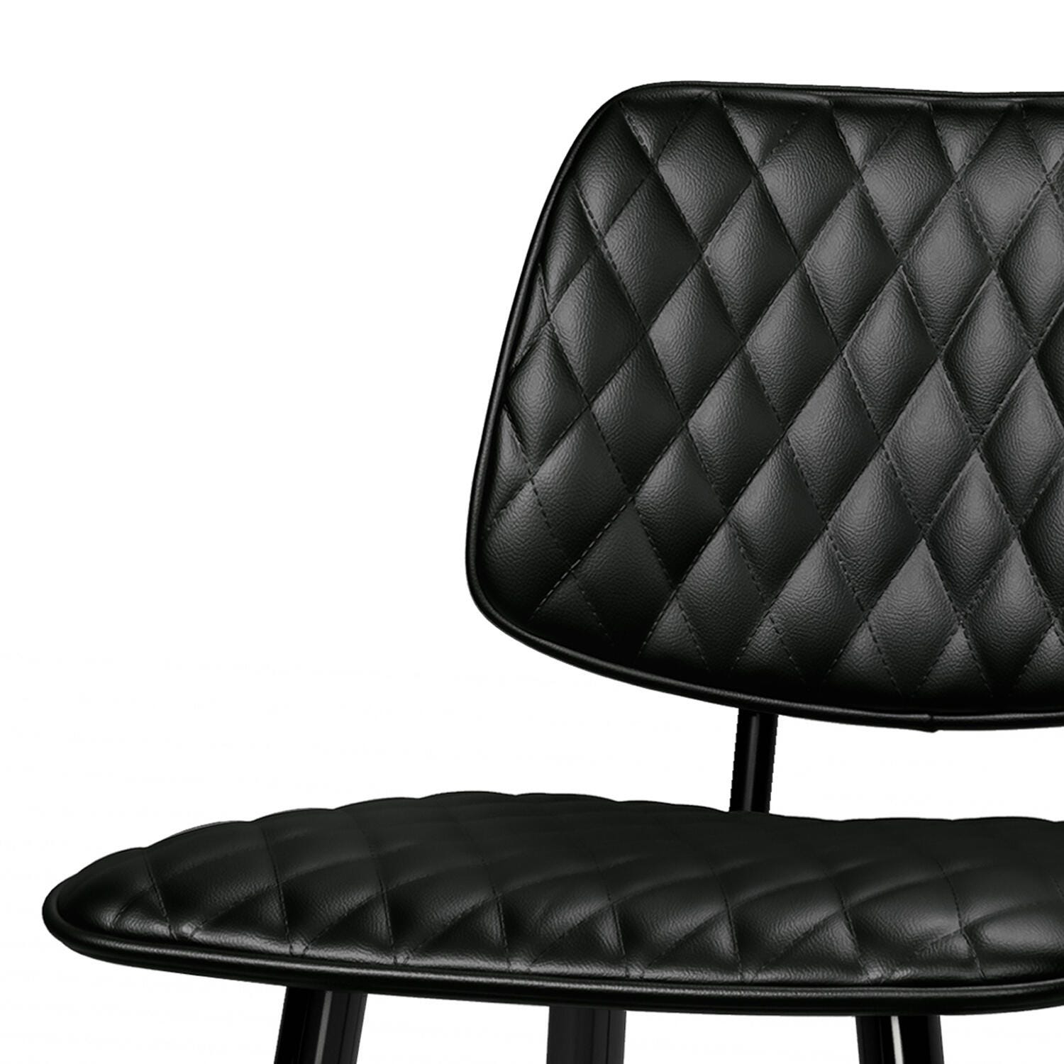 Simpli Home Raya Counter Height Bar Stool (Set of 2), Black, large