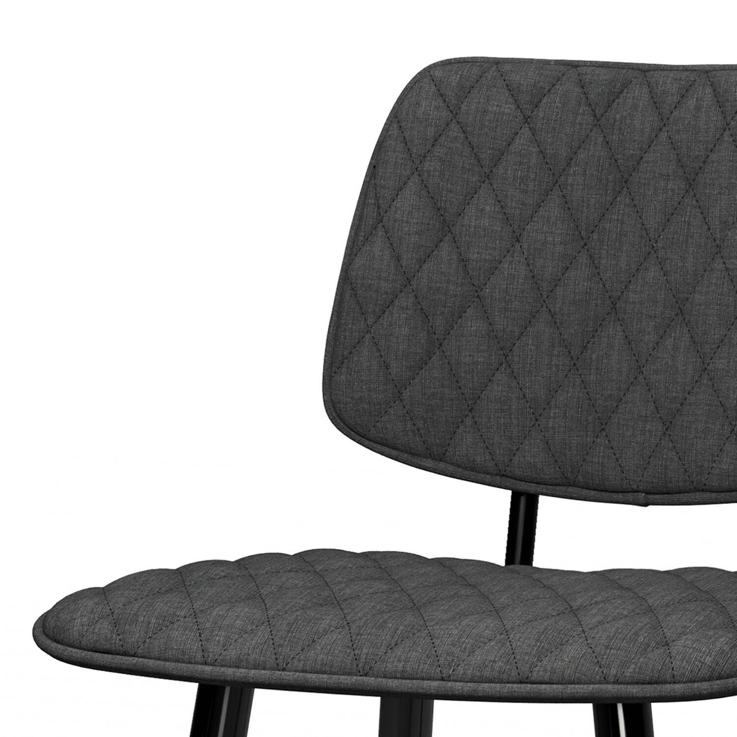 Simpli Home Raya Counter Height Bar Stool (Set of 2), Charcoal, large