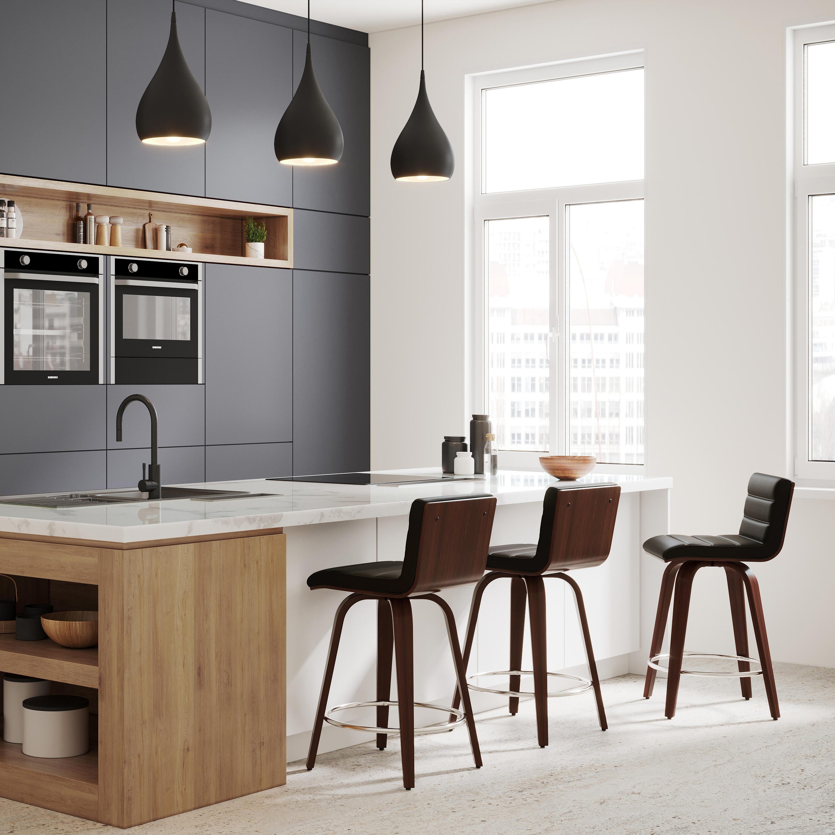 Simpli Home Roland Counter Height Bar Stool, , rollover