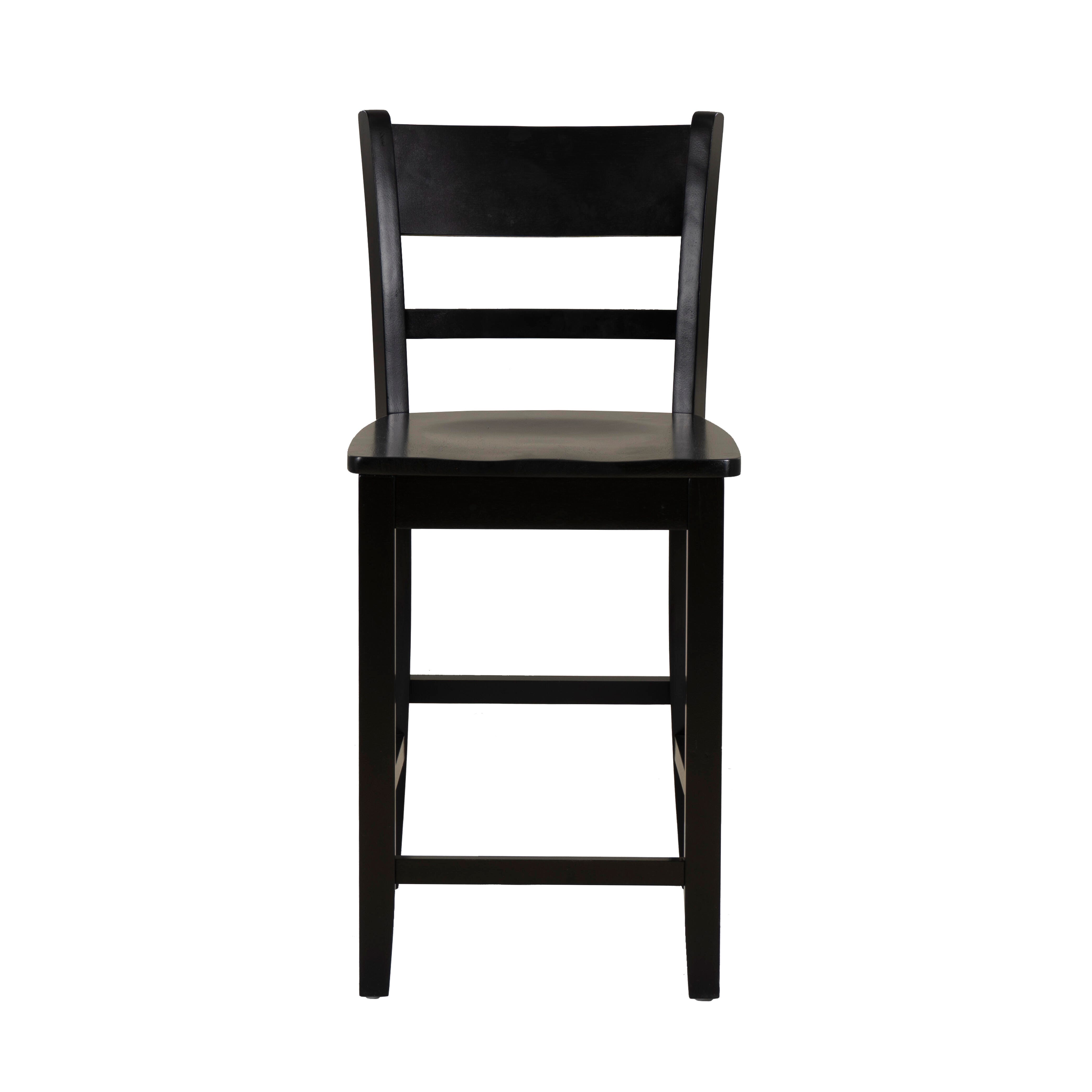 Linon Banks Villa Counter Height Bar Stool, Black, large
