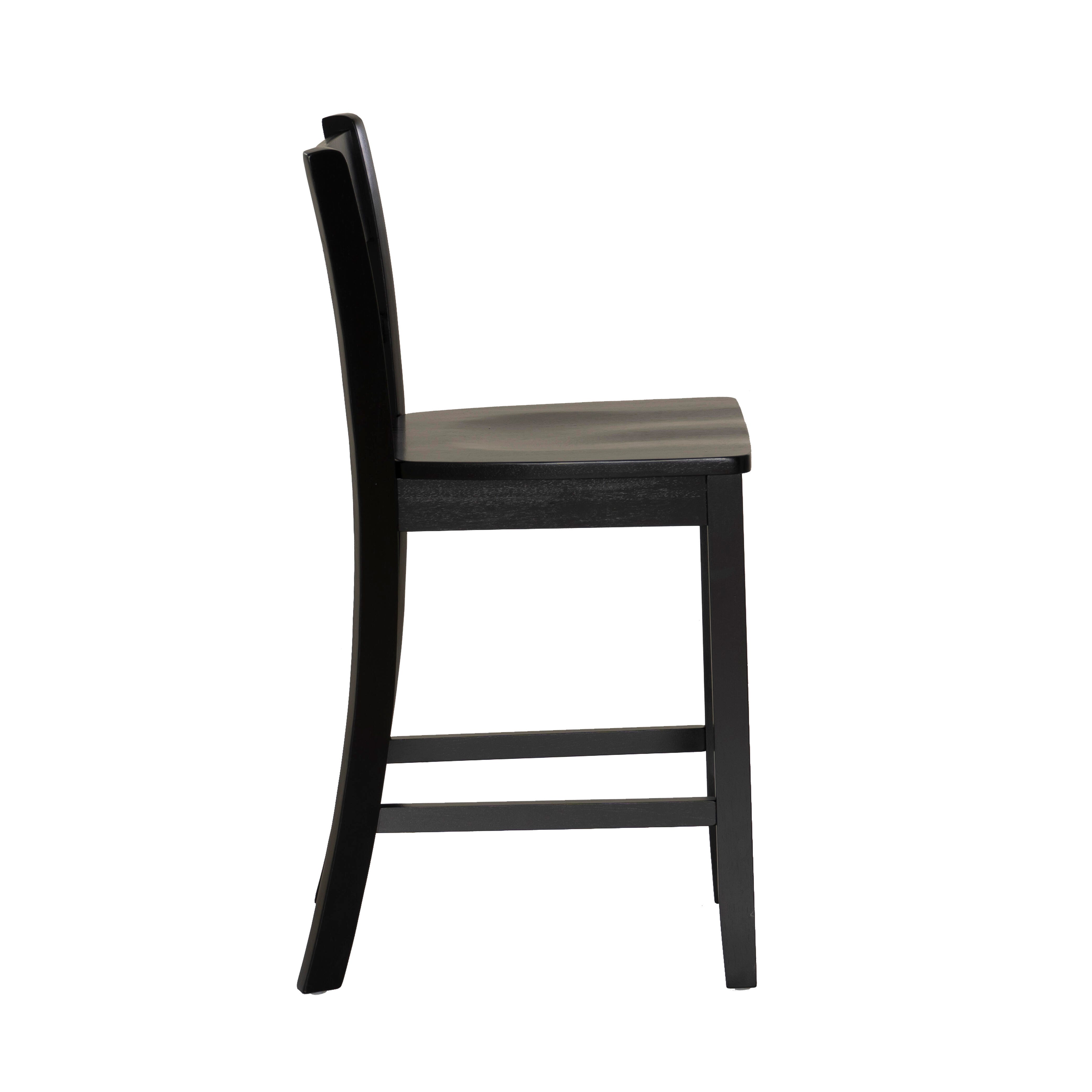 Linon Banks Villa Counter Height Bar Stool, Black, large