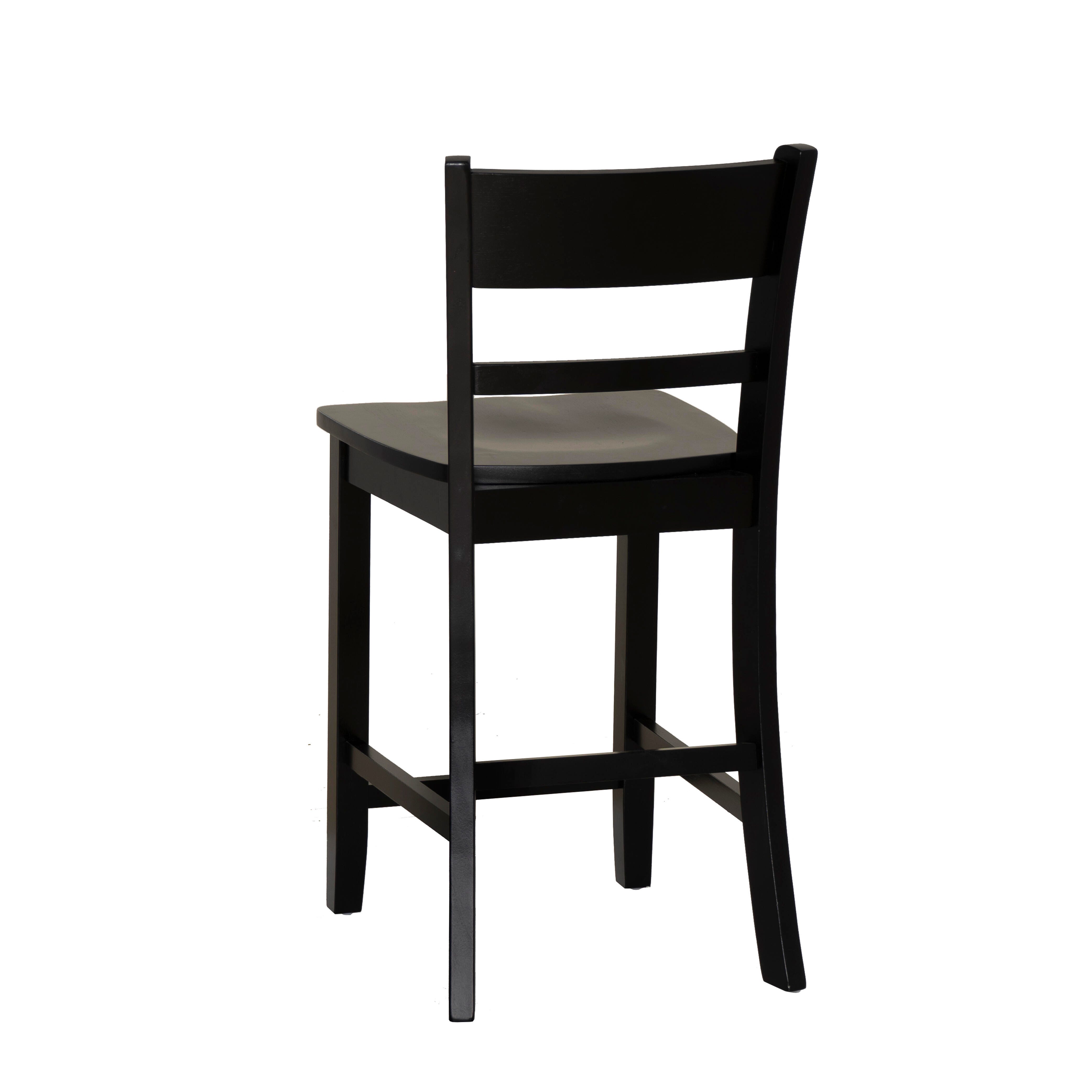 Linon Banks Villa Counter Height Bar Stool, Black, large