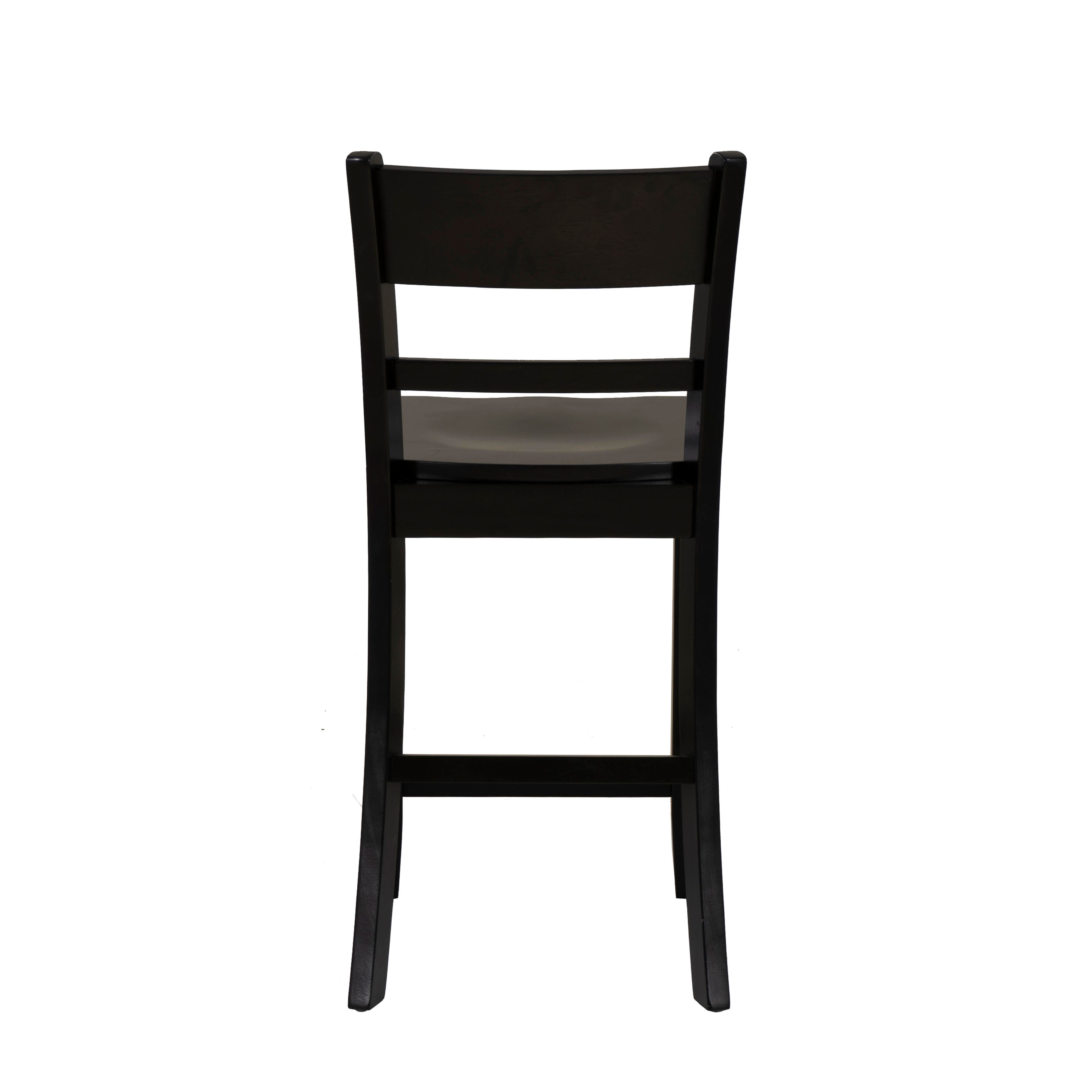 Linon Banks Villa Counter Height Bar Stool, Black, large