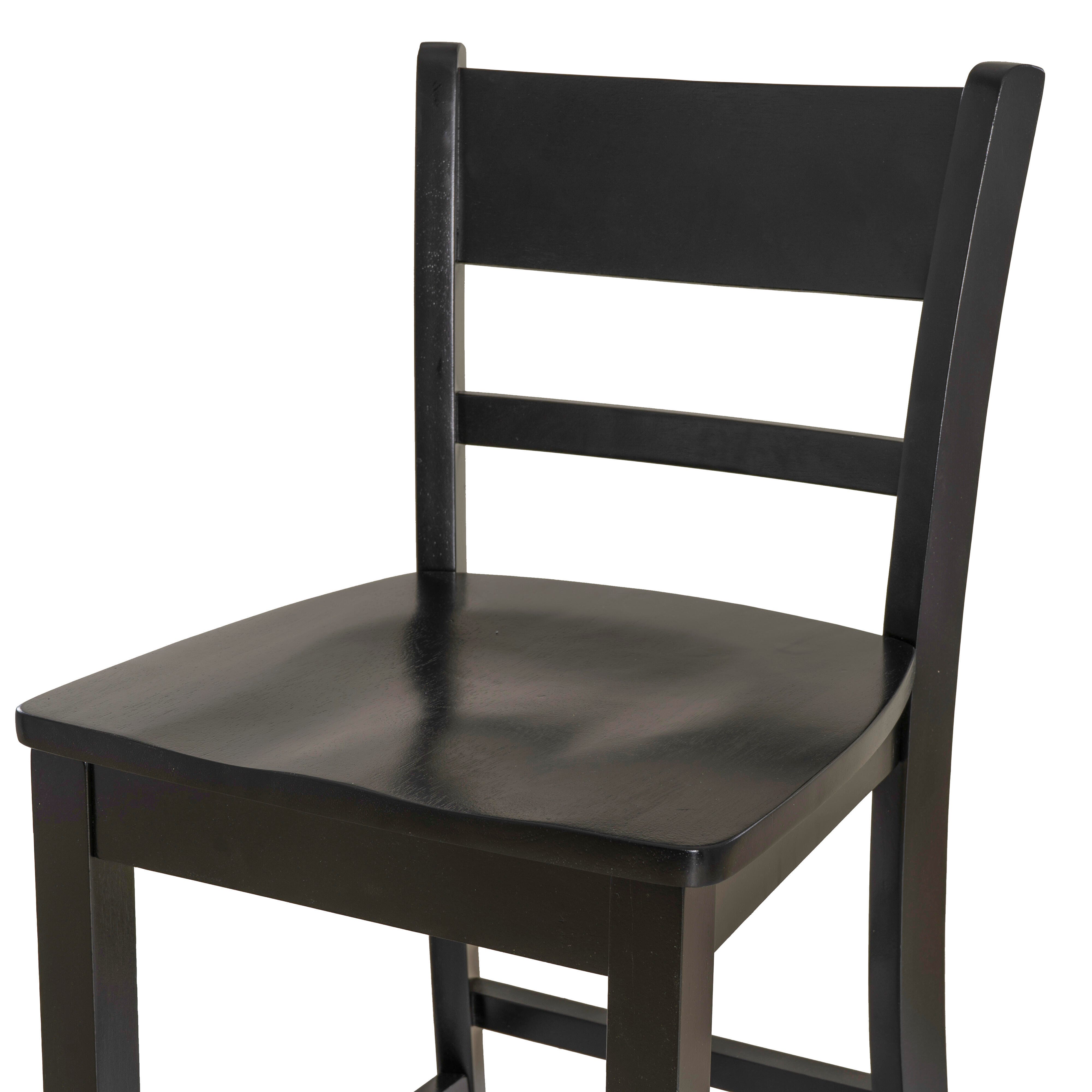 Linon Banks Villa Counter Height Bar Stool, Black, large