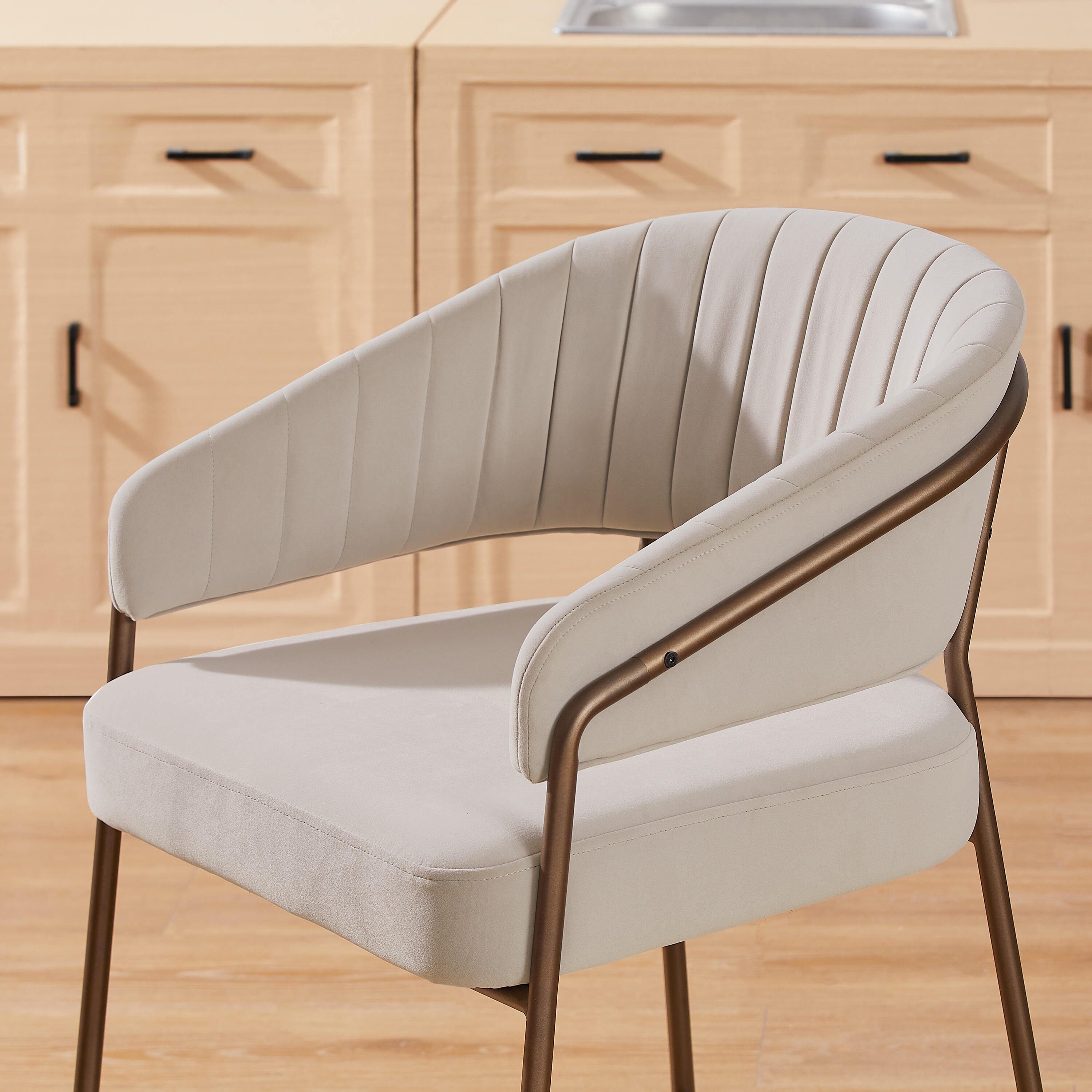 Linon Porter Counter Height Bar Stools (Set of 2), Beige, large