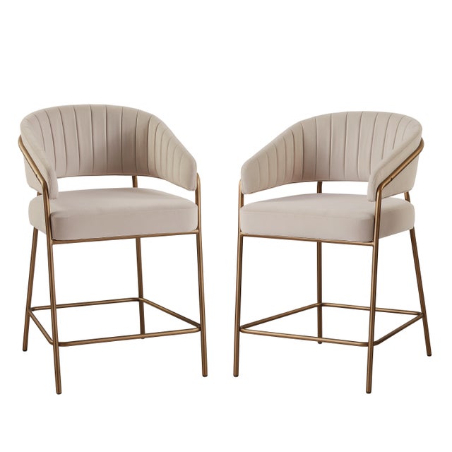 Linon Porter Counter Height Bar Stools (Set of 2)