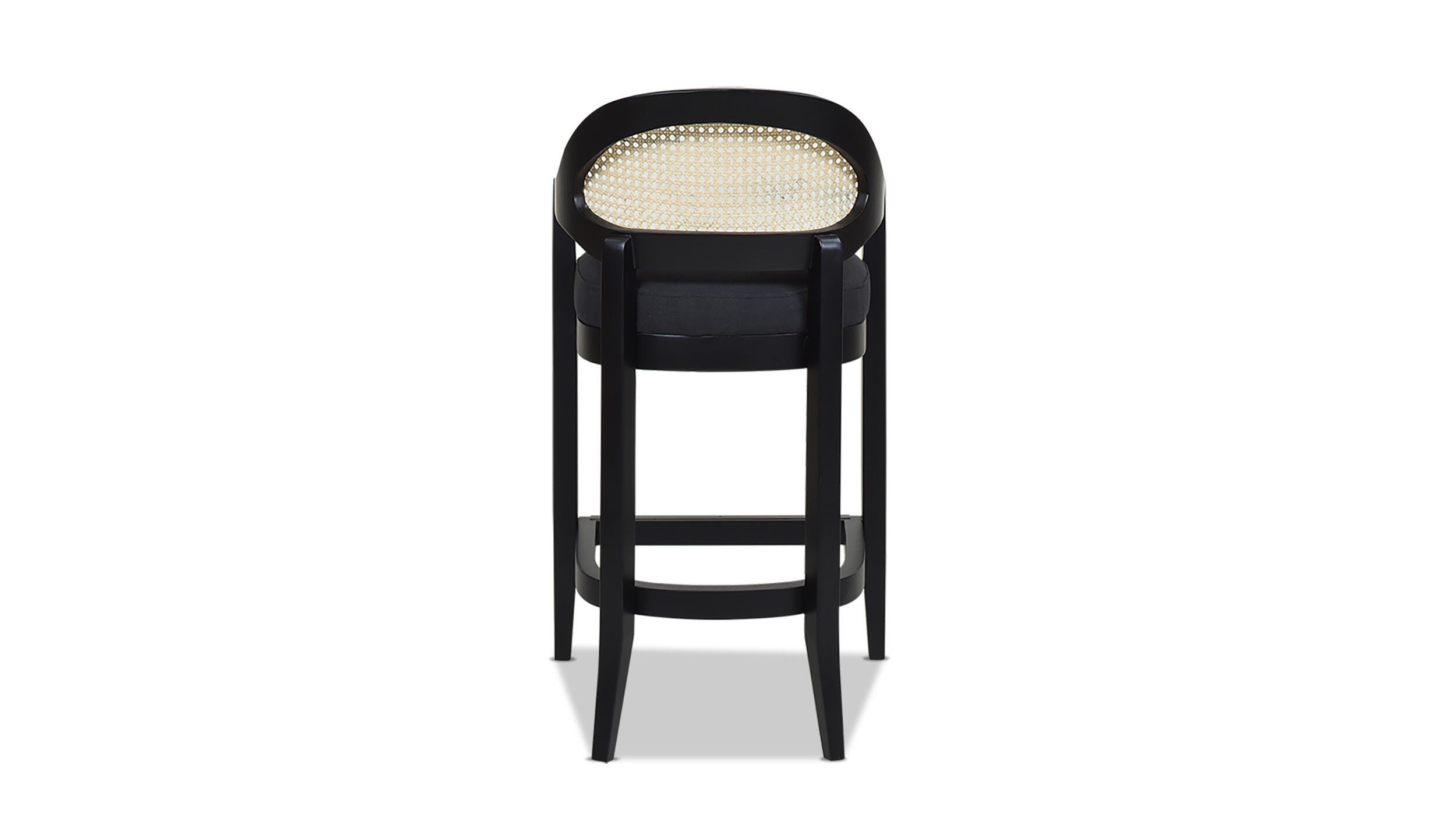 Jennifer Taylor Home Americana Cane Back Counter Height Bar Stool, Jet Black, large