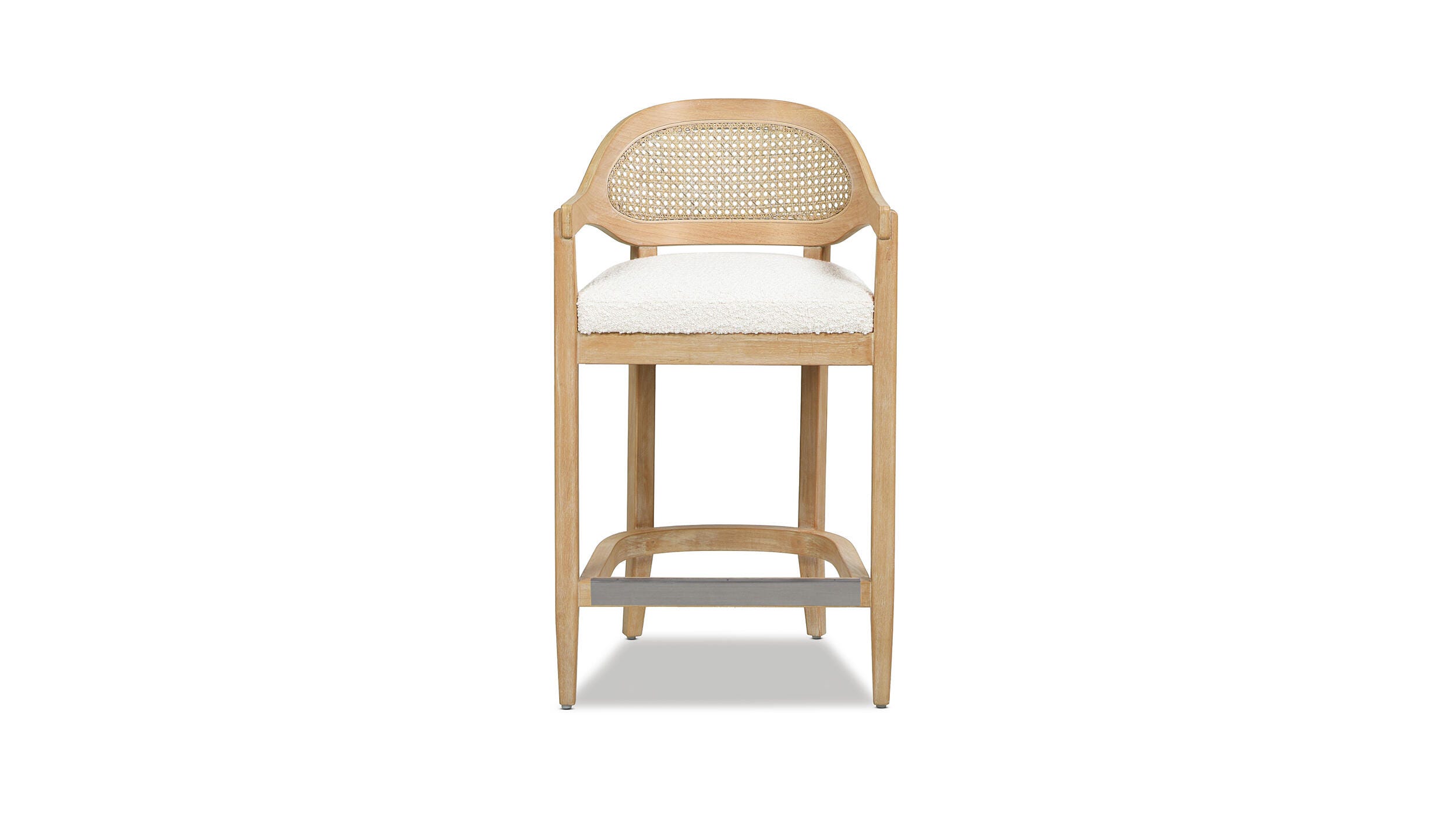 Jennifer Taylor Home Americana Cane Back Counter Height Bar Stool, Ivory White, large