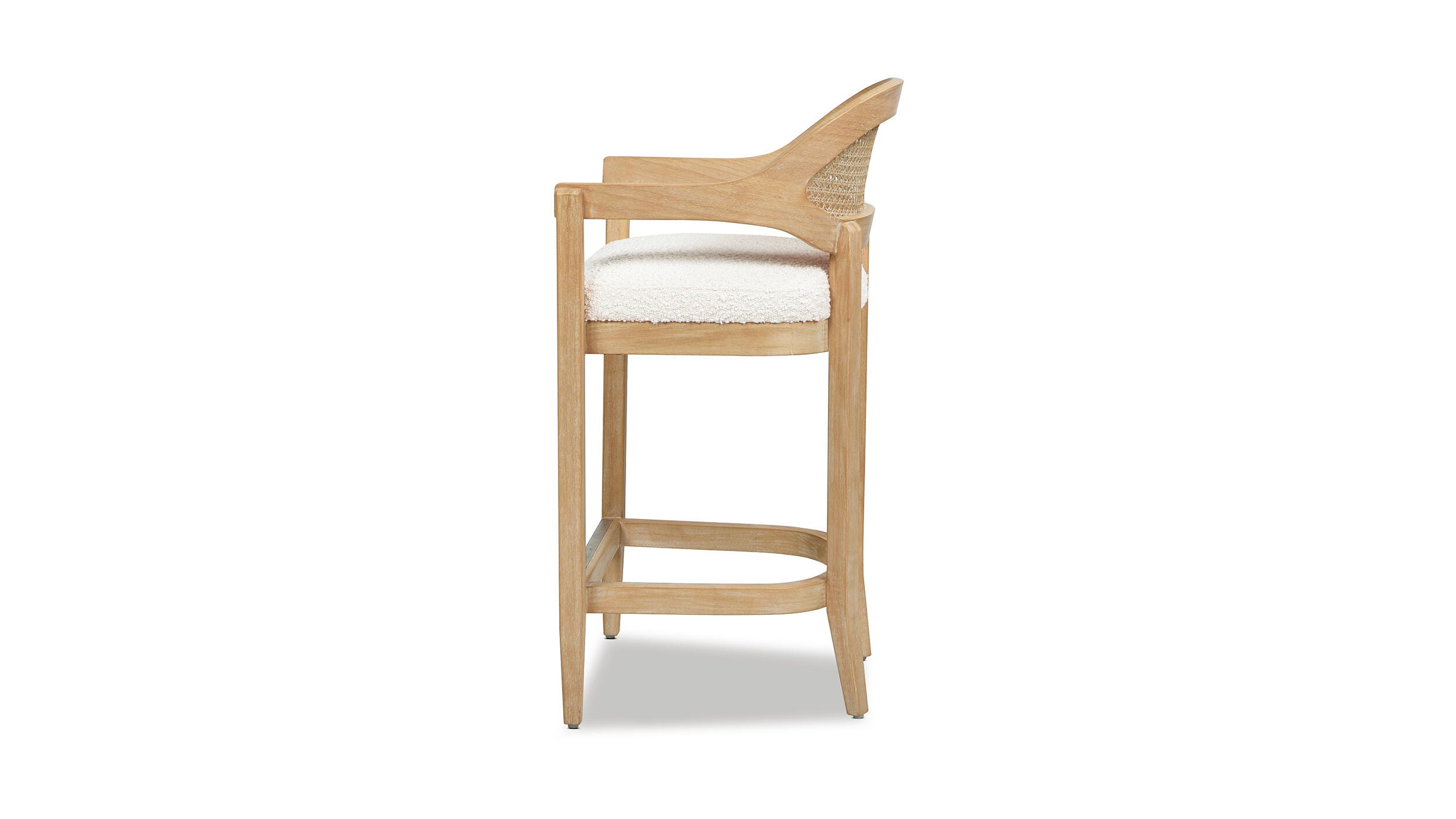 Jennifer Taylor Home Americana Cane Back Counter Height Bar Stool, Ivory White, large