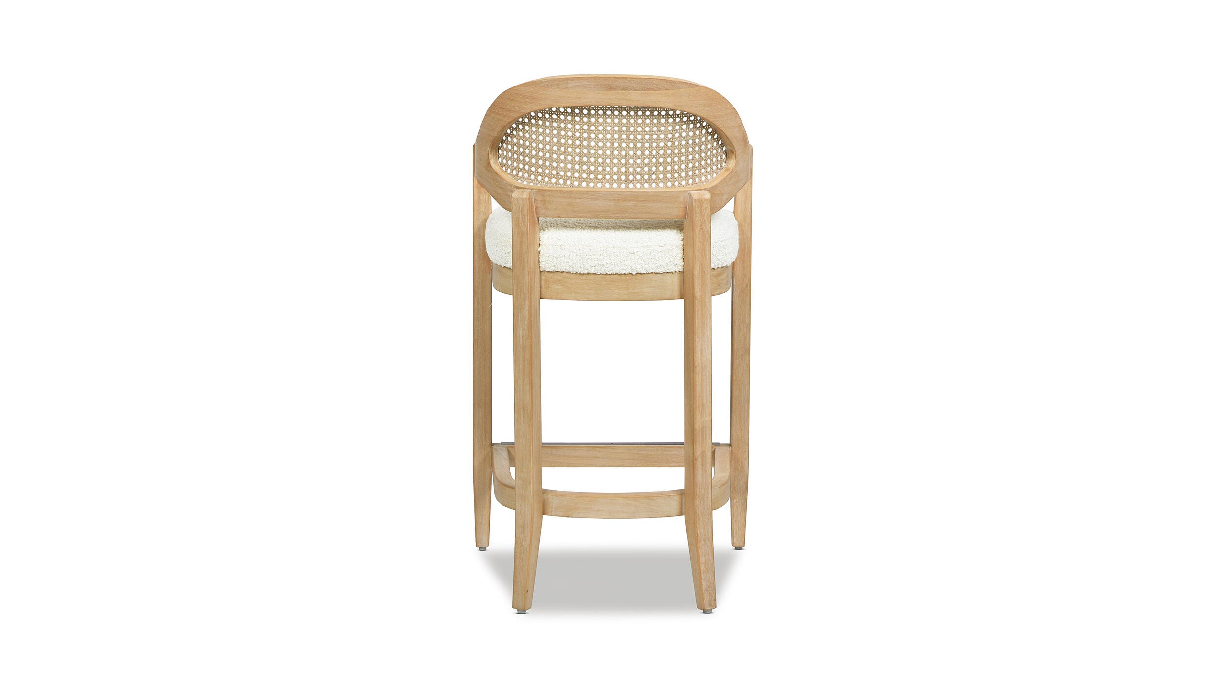 Jennifer Taylor Home Americana Cane Back Counter Height Bar Stool, Ivory White, large