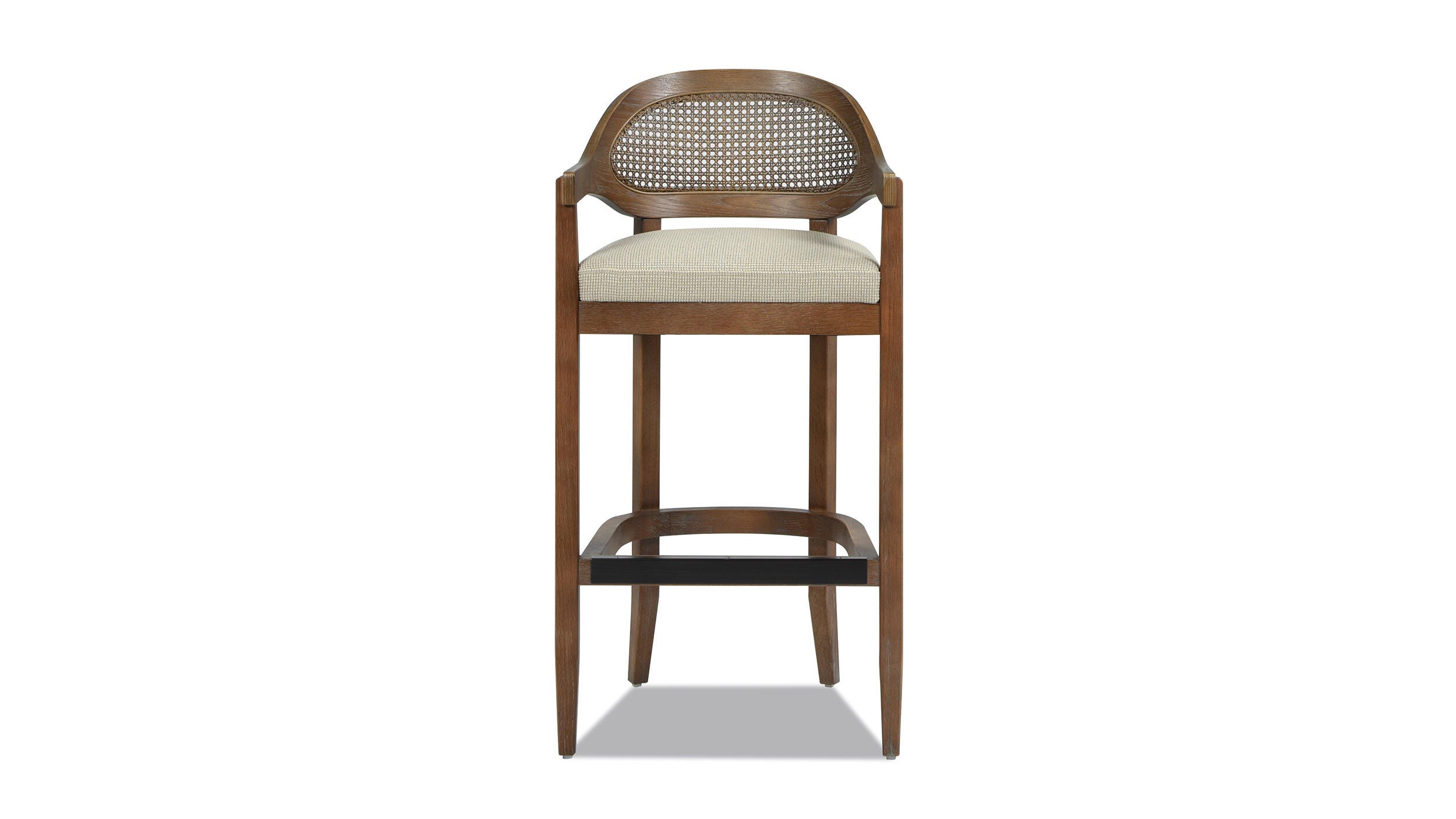 Jennifer Taylor Home Americana Cane Back Bar Height Bar Stool, Taupe/Beige, large