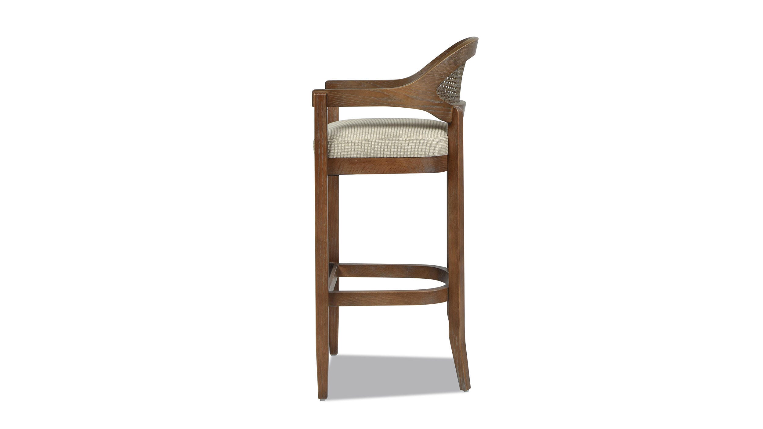 Jennifer Taylor Home Americana Cane Back Bar Height Bar Stool, Taupe/Beige, large