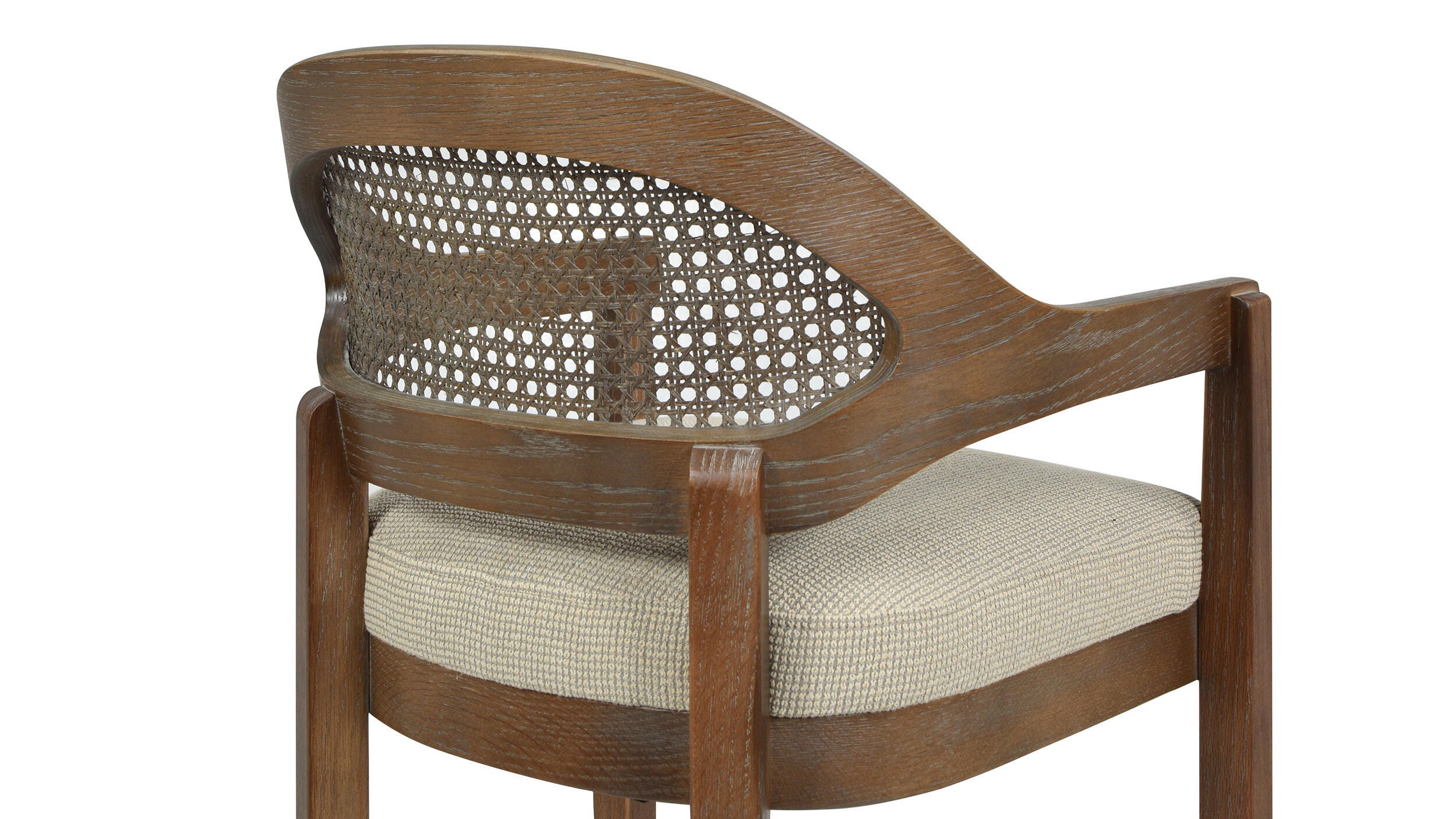 Jennifer Taylor Home Americana Cane Back Bar Height Bar Stool, Taupe/Beige, large