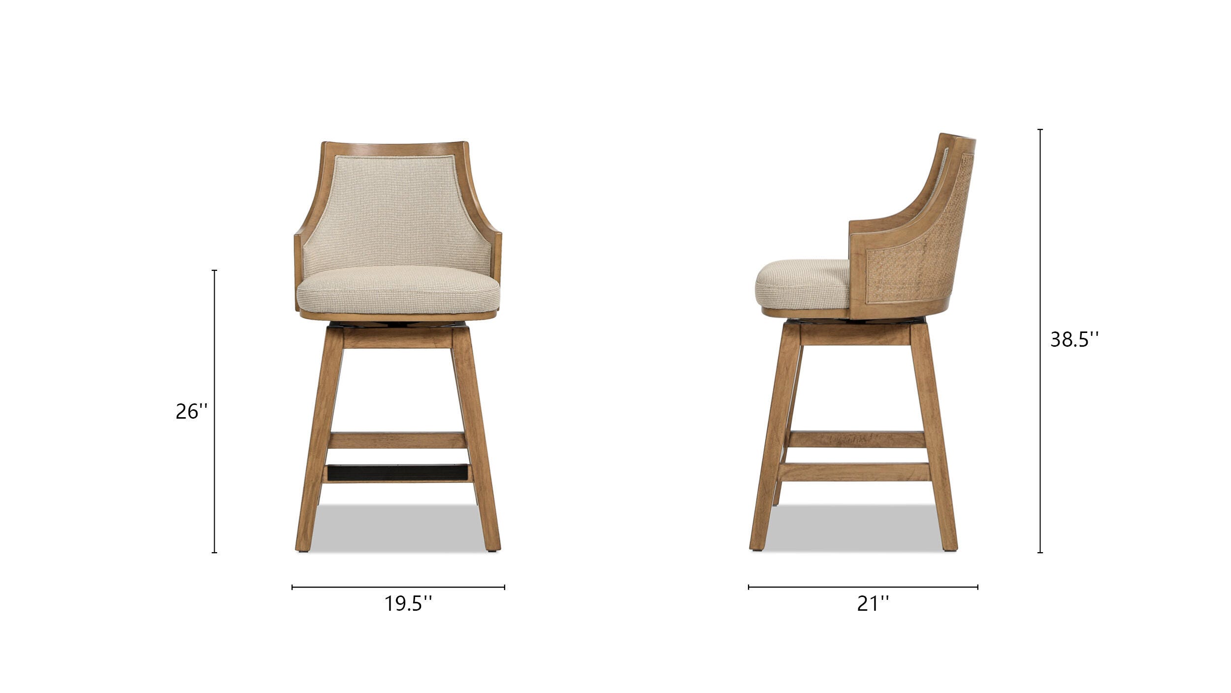 Jennifer Taylor Home Bahama Swivel Counter Height Bar Stool, , large