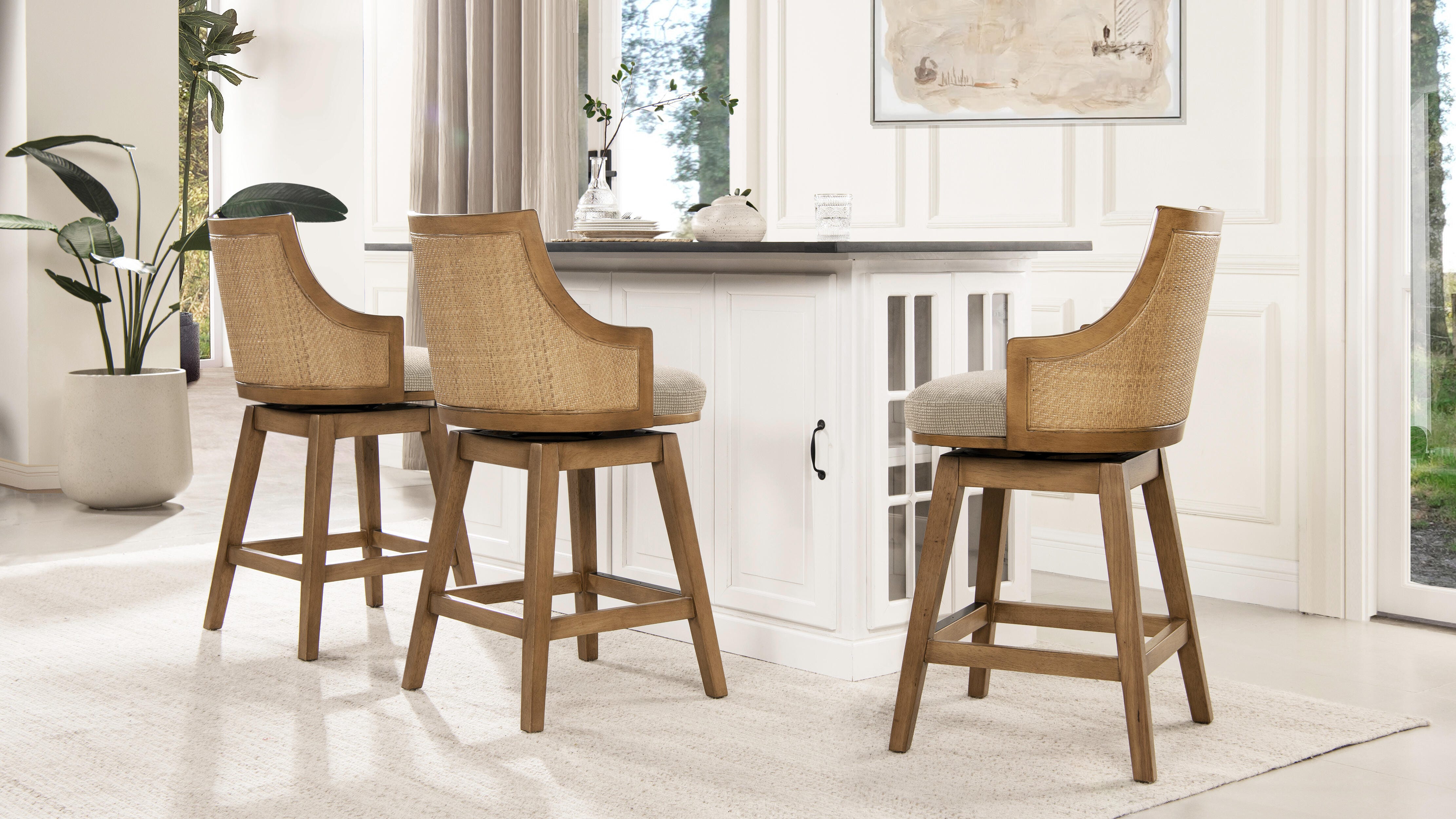 Jennifer Taylor Home Bahama Swivel Counter Height Bar Stool, , large
