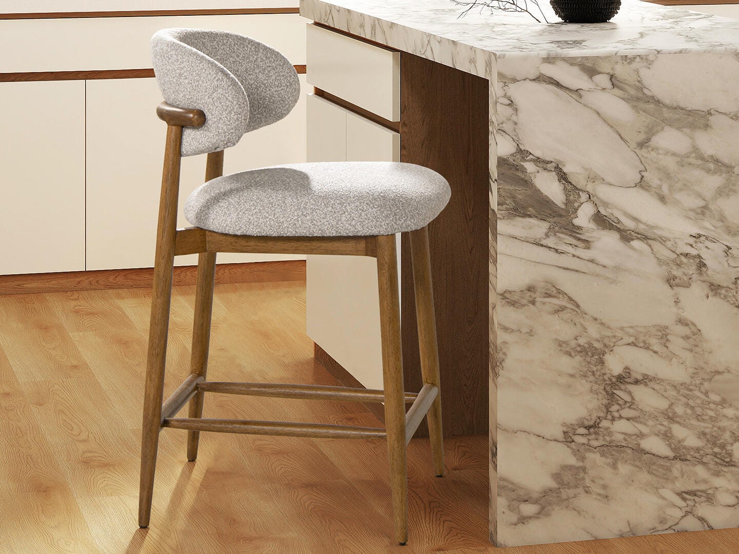 Jennifer Taylor Home Locke Upholstered Counter Height Bar Stool