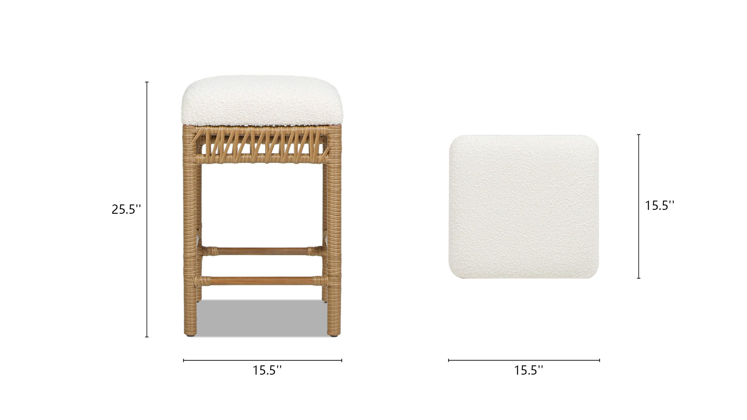 Jennifer Taylor Home Lucia Upholstered Counter Height Bar Stool, , large