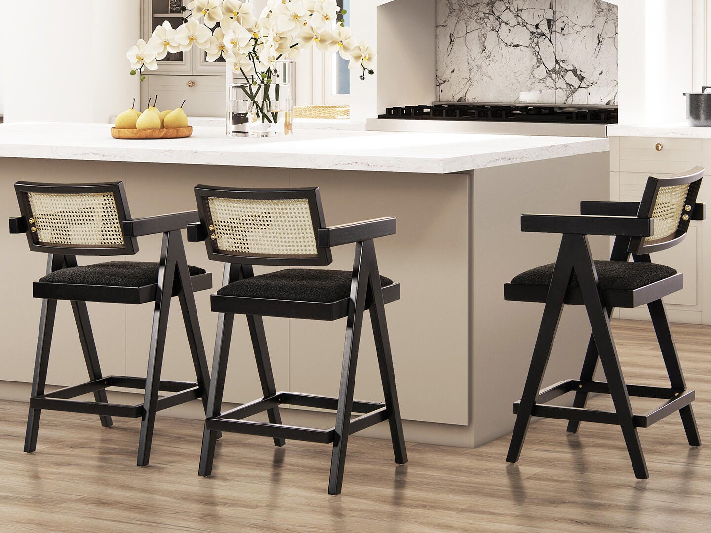 Jennifer Taylor Home Milan Webbing Counter Height Bar Stool (Set of 3), , rollover
