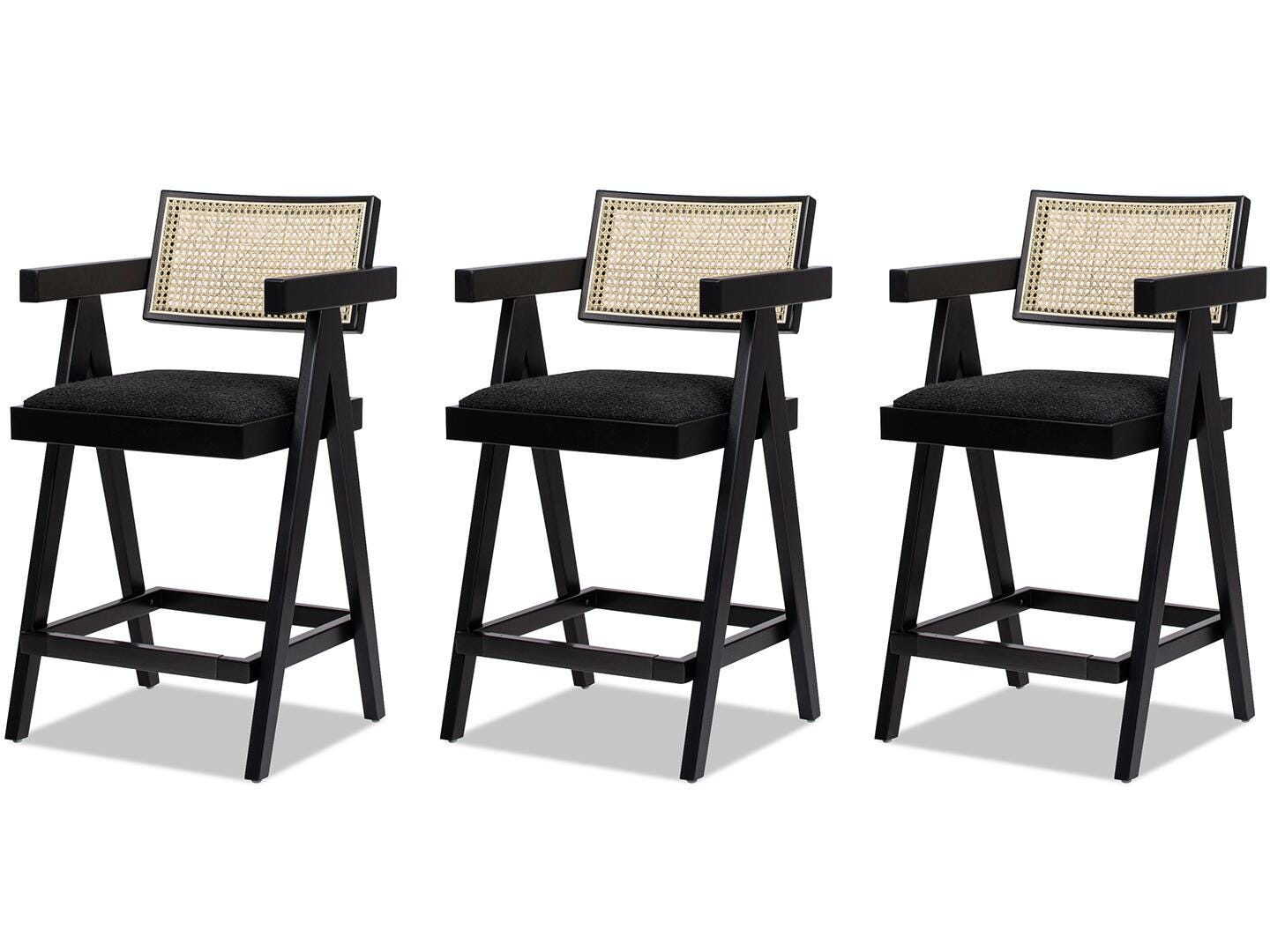 Jennifer Taylor Home Milan Webbing Counter Height Bar Stool (Set of 3), , large