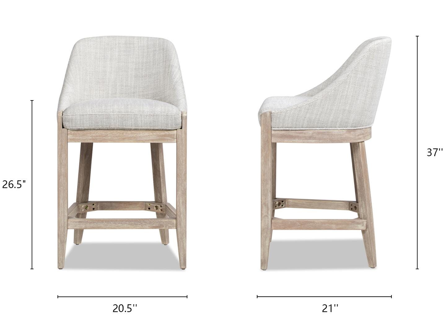 Jennifer Taylor Home Newport Upholstered Counter Height Bar Stool, , large