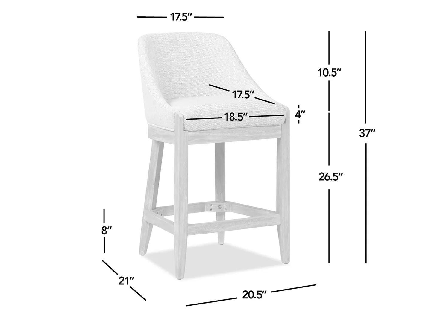 Jennifer Taylor Home Newport Upholstered Counter Height Bar Stool, , large
