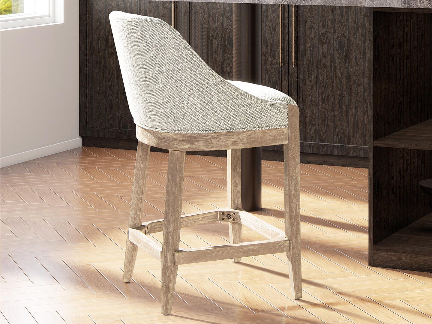 Jennifer Taylor Home Newport Upholstered Counter Height Bar Stool, , large