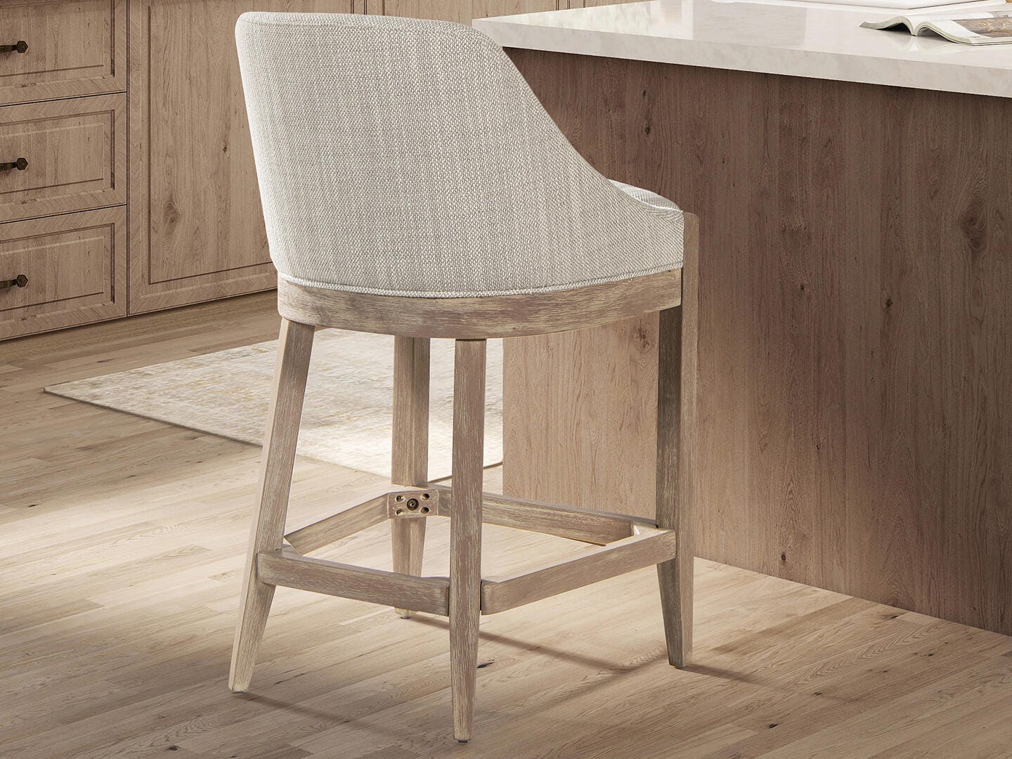 Jennifer Taylor Home Newport Upholstered Counter Height Bar Stool, , large