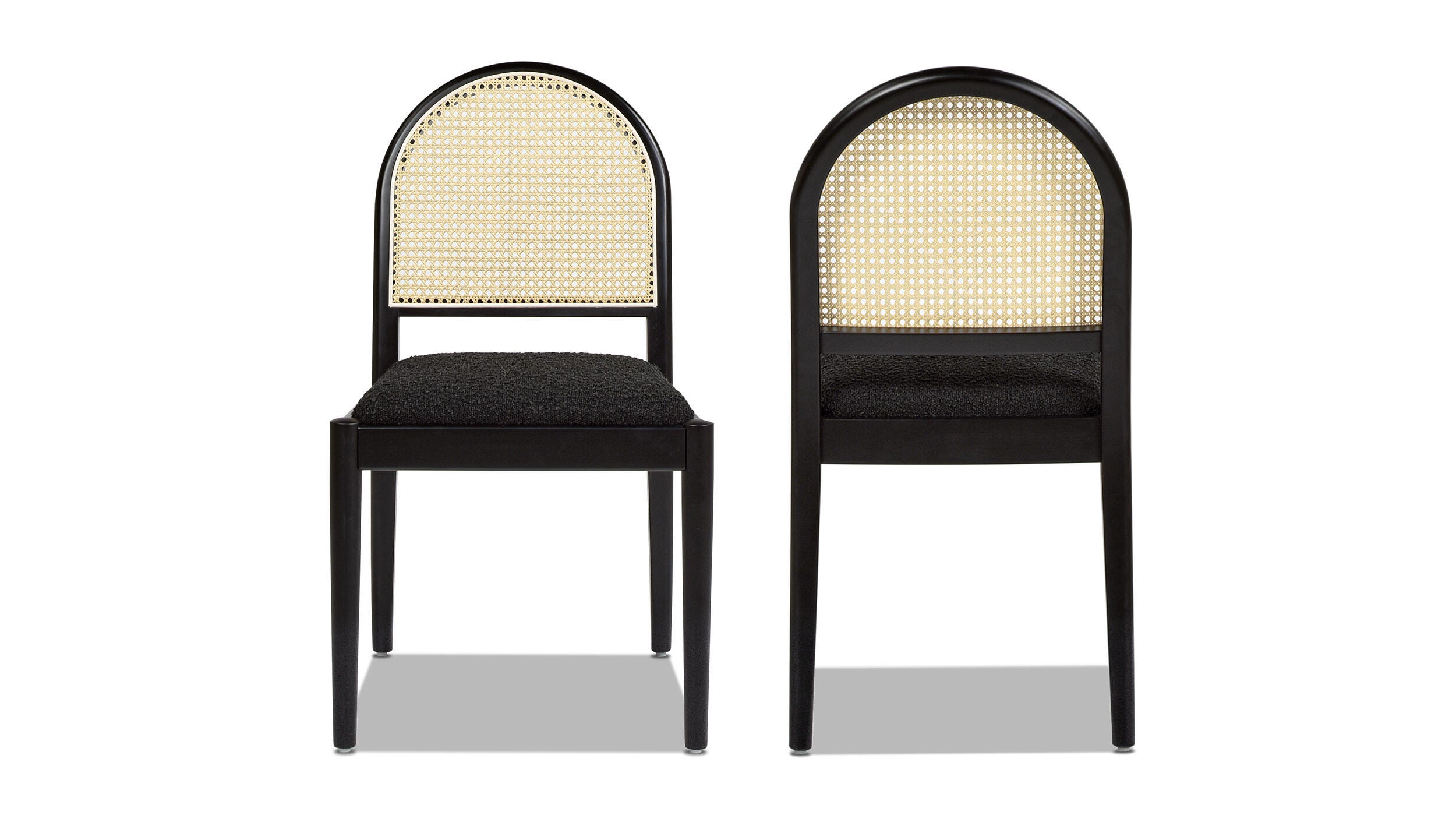 Jennifer Taylor Home Panama Side Dining Chair (Set of 2), Ebony Black, large
