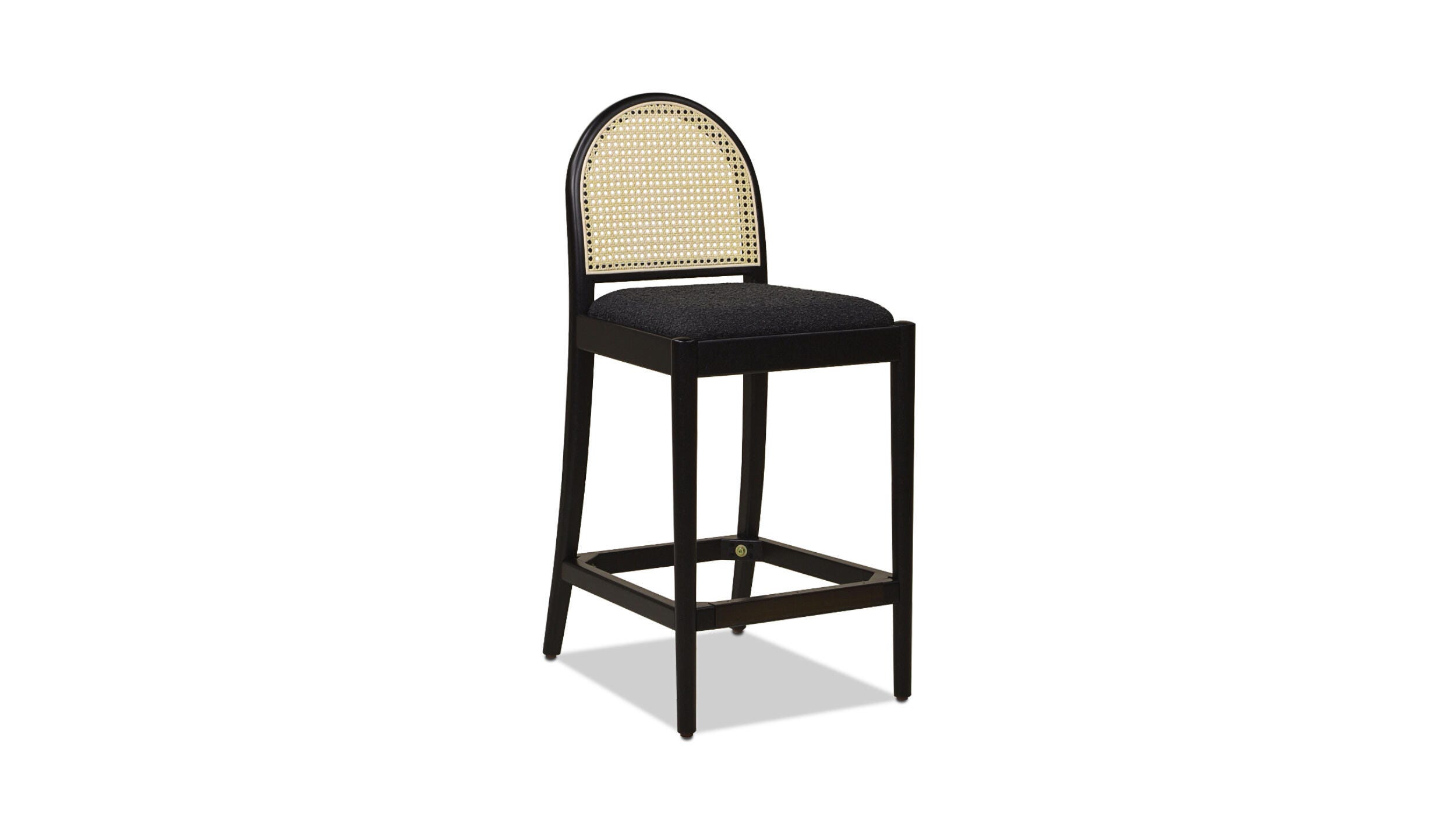 Jennifer Taylor Home Panama Counter Height Bar Stool (Set of 2), Ebony Black, large