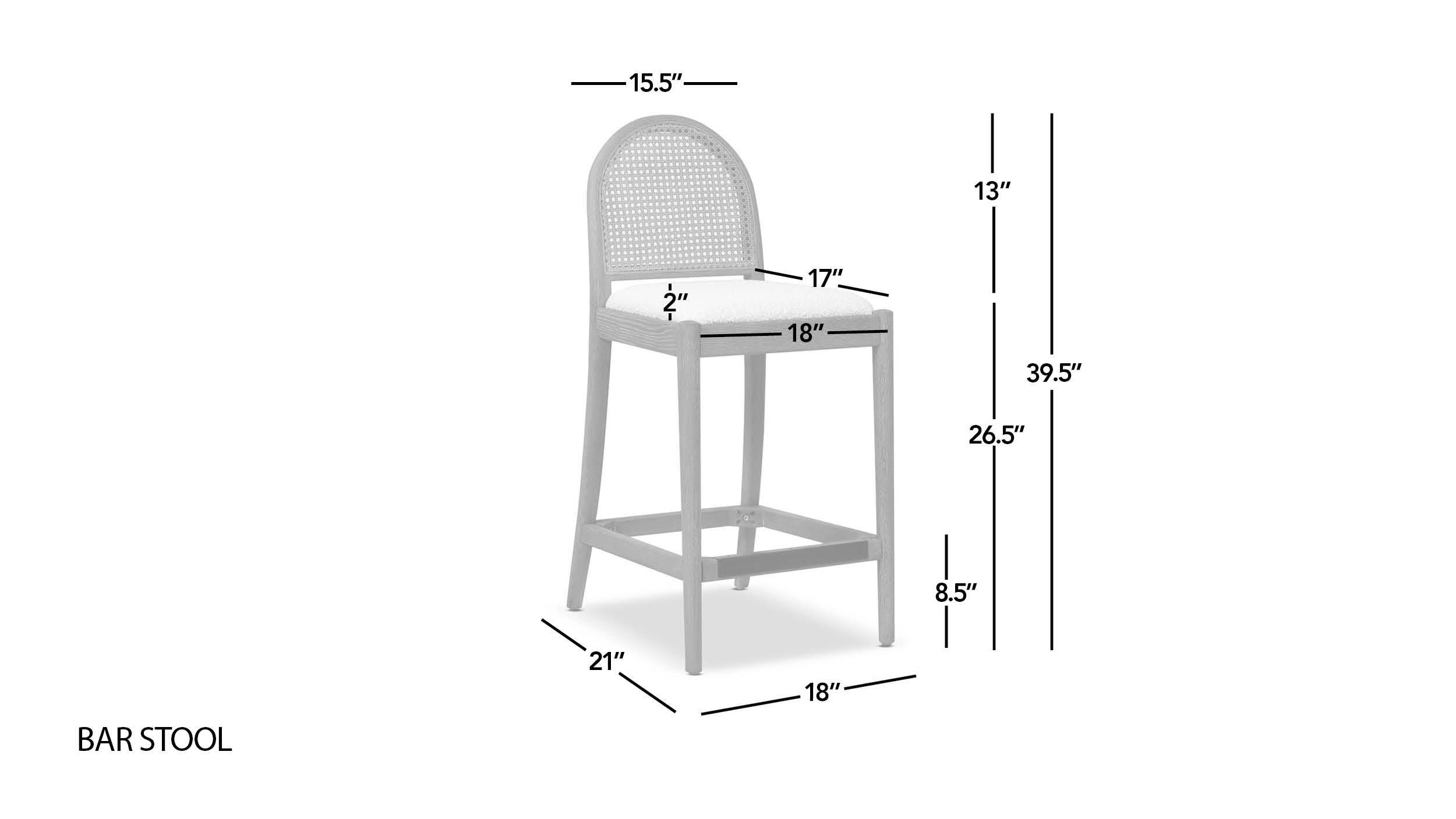 Jennifer Taylor Home Panama Counter Height Bar Stool (Set of 2), Ivory White, large