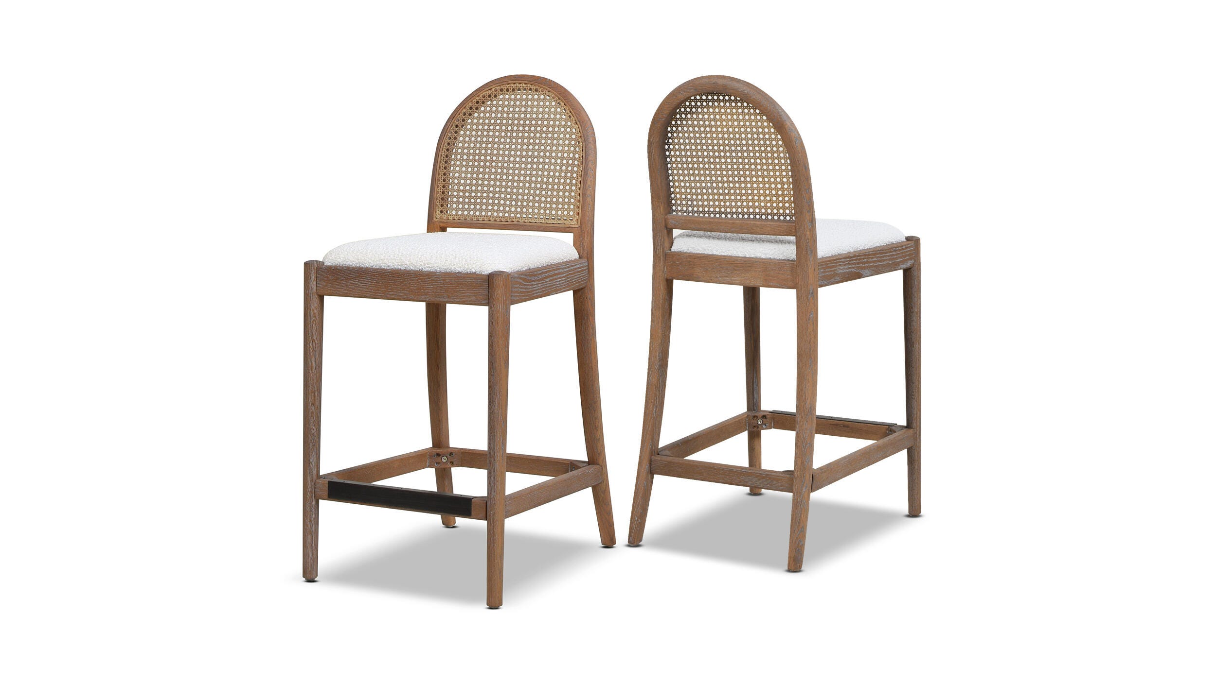 Jennifer Taylor Home Panama Counter Height Bar Stool (Set of 2), Ivory White, large