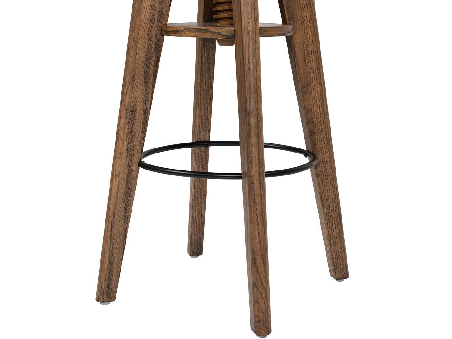 Jennifer Taylor Home Spencer Adjustable Counter Height Bar Stool, Walnut Brown, large