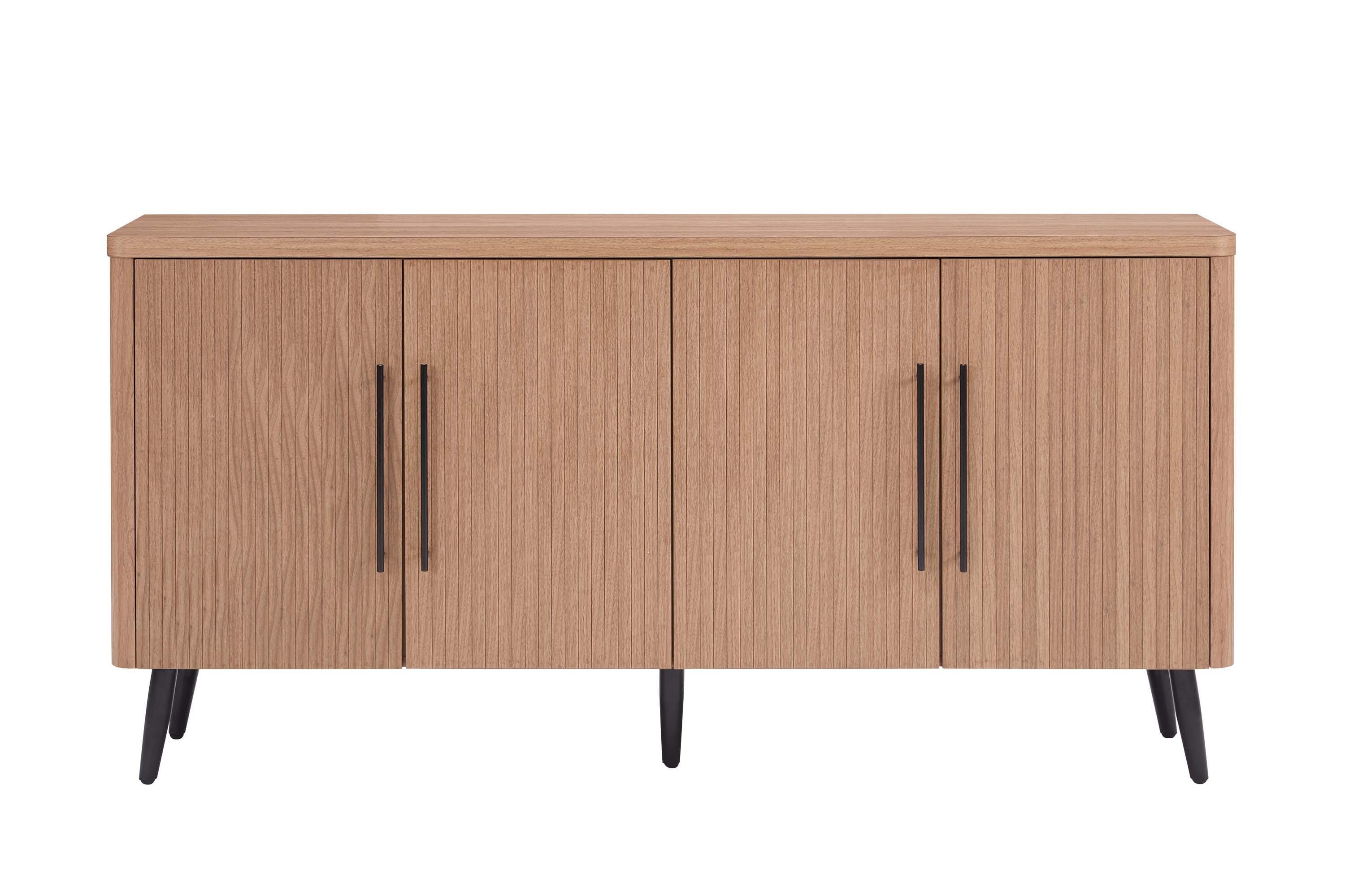 Manhattan Comfort Jodie 8-Shelf Sideboard, Maple, large