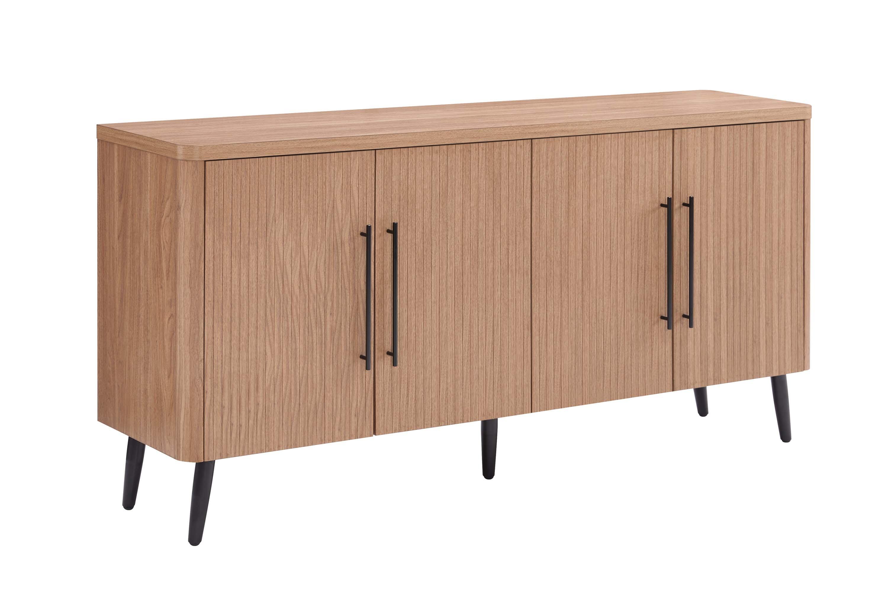 Manhattan Comfort Jodie 8-Shelf Sideboard, Maple, large