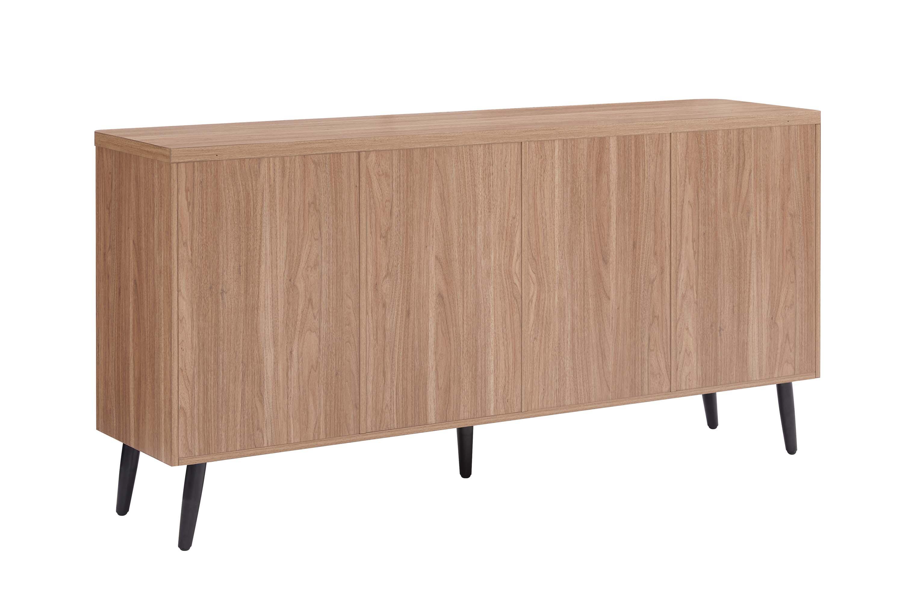 Manhattan Comfort Jodie 8-Shelf Sideboard, Maple, large