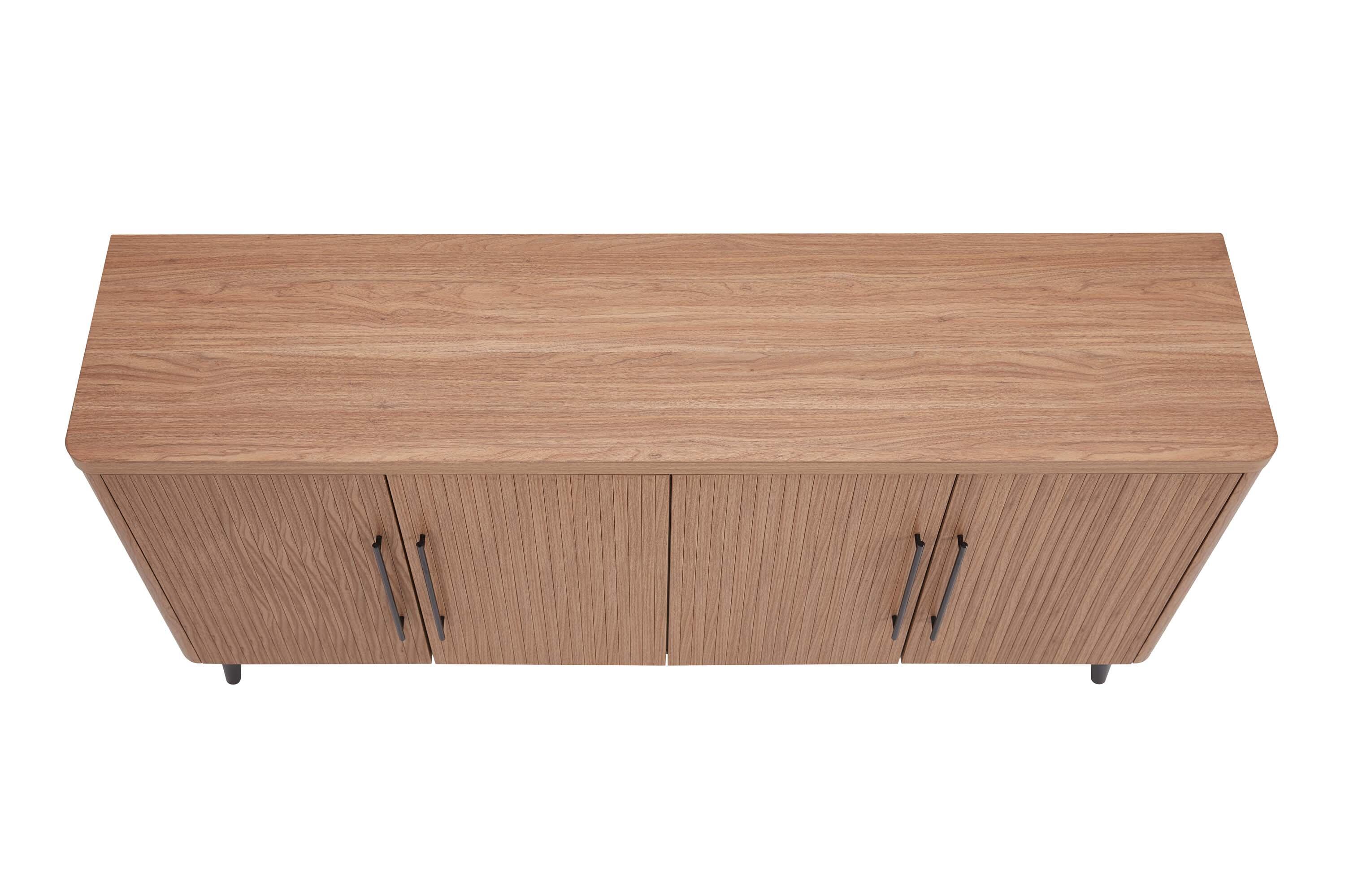 Manhattan Comfort Jodie 8-Shelf Sideboard, Maple, large