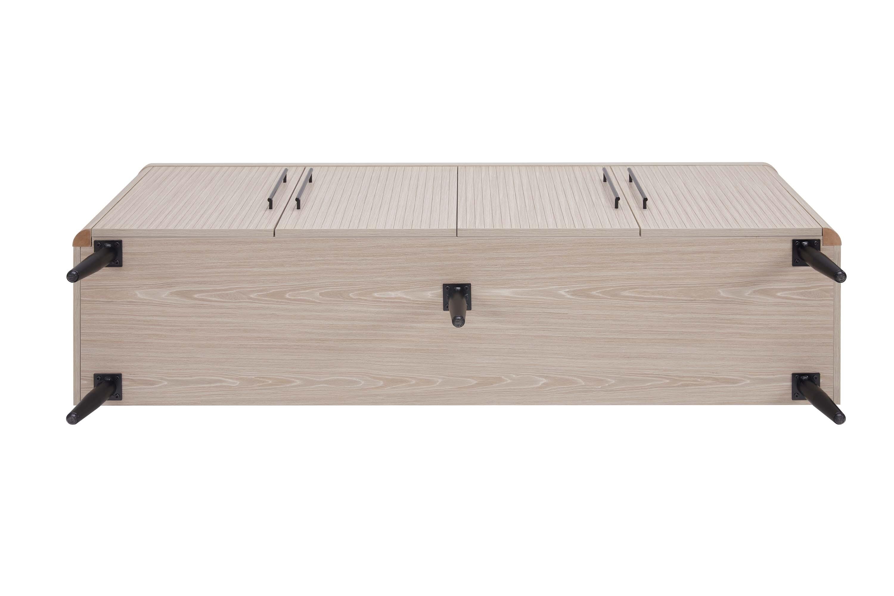 Manhattan Comfort Jodie 8-Shelf Sideboard, Whitewashed Oak, large